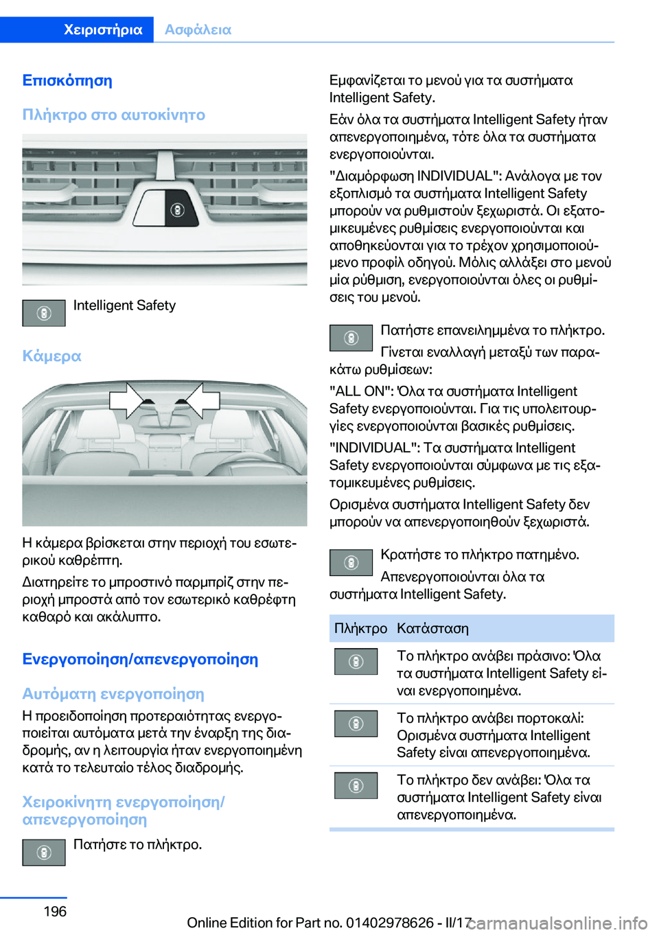 BMW 7 SERIES 2018  ΟΔΗΓΌΣ ΧΡΉΣΗΣ (in Greek) Xc\f]ocyfy
c^p]gdb�fgb�shgb]R`ygb
�I�n�t�e�l�l�i�g�e�n�t� �S�a�f�e�t�y
>n_wds
 Z�  ] n _ w d s�  t d q f ] w g s \�  f g y `�  c w d \ b j p�  g b h�  w f l g wj