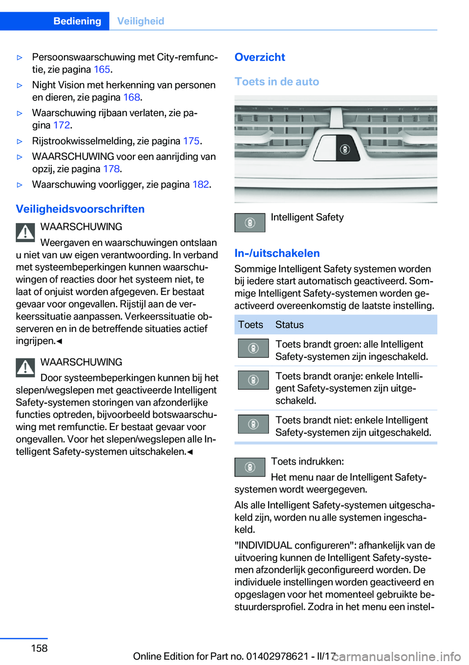BMW 7 SERIES 2018  Instructieboekjes (in Dutch) 'y�P�e�r�s�o�o�n�s�w�a�a�r�s�c�h�u�w�i�n�g� �m�e�t� �C�i�t�y�-�r�e�m�f�u�n�cj�t�i�e�,� �z�i�e� �p�a�g�i�n�a�  �1�6�5�.'y�N�i�g�h�t� �V�i�s�i�o�n� �m�e�t� �h�e�r�k�e�n�n�i�n�g� �v�a�n� �p�e�r�