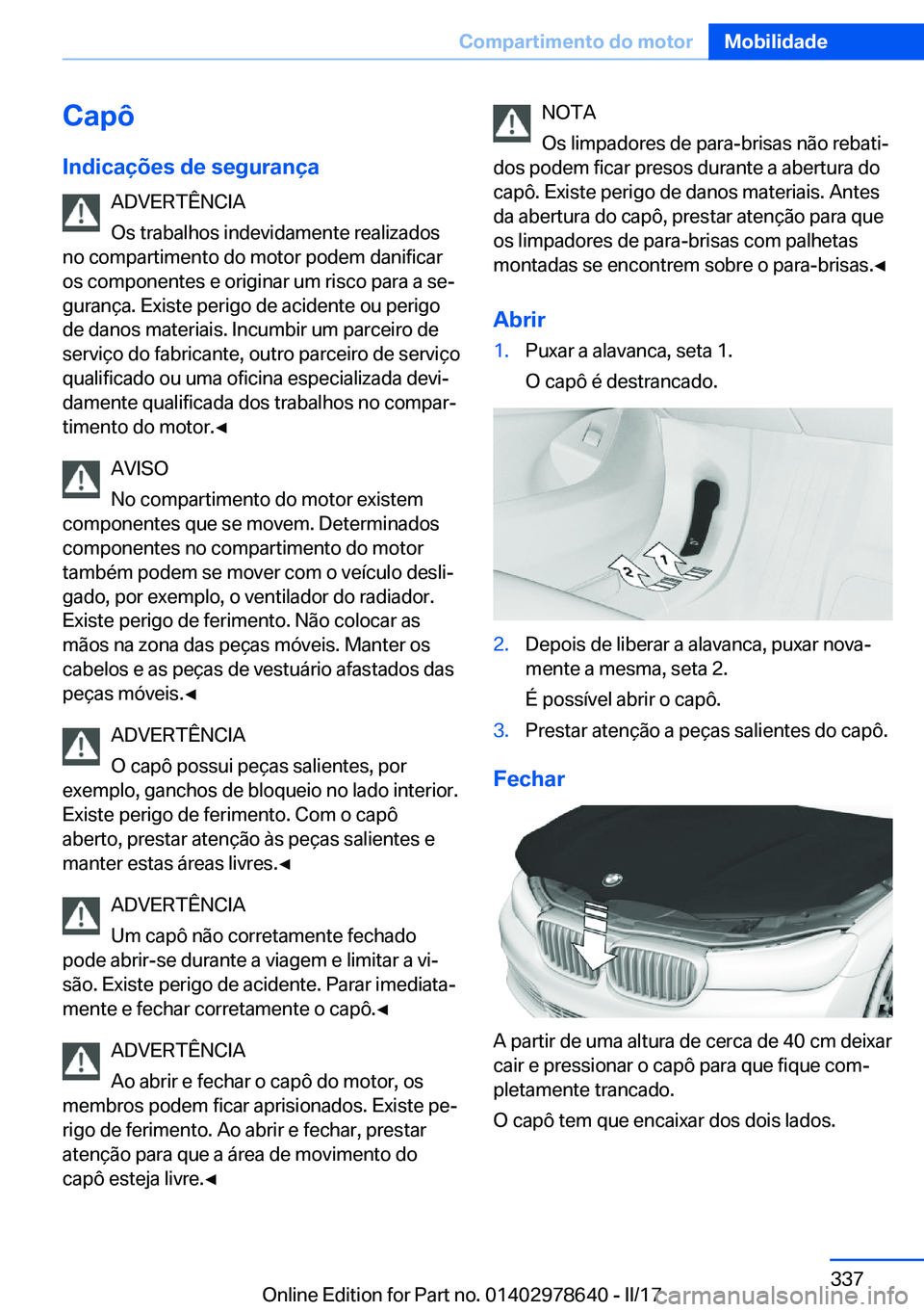 BMW 7 SERIES 2018  Manual do condutor (in Portuguese) �C�a�p�ô
�I�n�d�i�c�a�