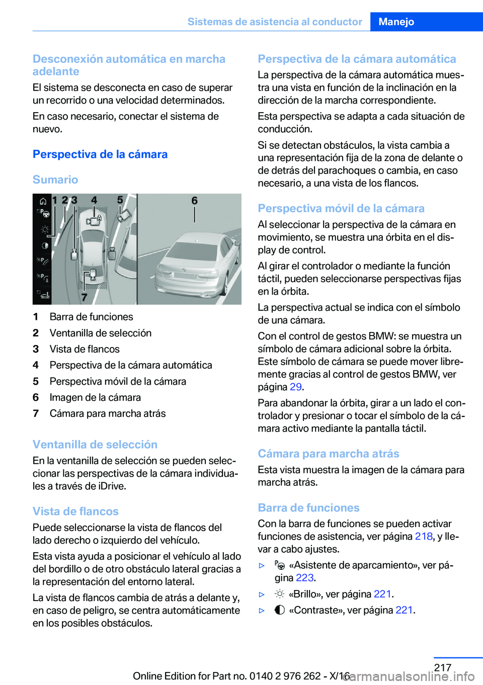 BMW 7 SERIES 2017  Manuales de Empleo (in Spanish)  D e s c o n e x i 
