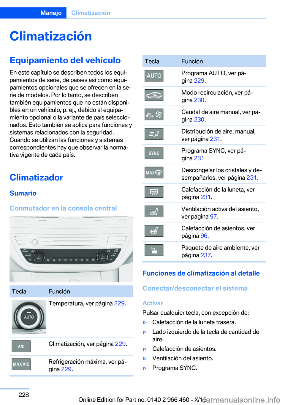 BMW 7 SERIES 2016 Manuales de Empleo (in Spanish) ClimatizaciónEquipamiento del vehículo
En este capítulo se describen todos los equi‐
pamientos de serie, de países así como equi‐
pamientos opcionales que se ofrecen en la se‐
rie de modelo BMW 7 SERIES 2016 Manuales de Empleo (in Spanish) ClimatizaciónEquipamiento del vehículo
En este capítulo se describen todos los equi‐
pamientos de serie, de países así como equi‐
pamientos opcionales que se ofrecen en la se‐
rie de modelo