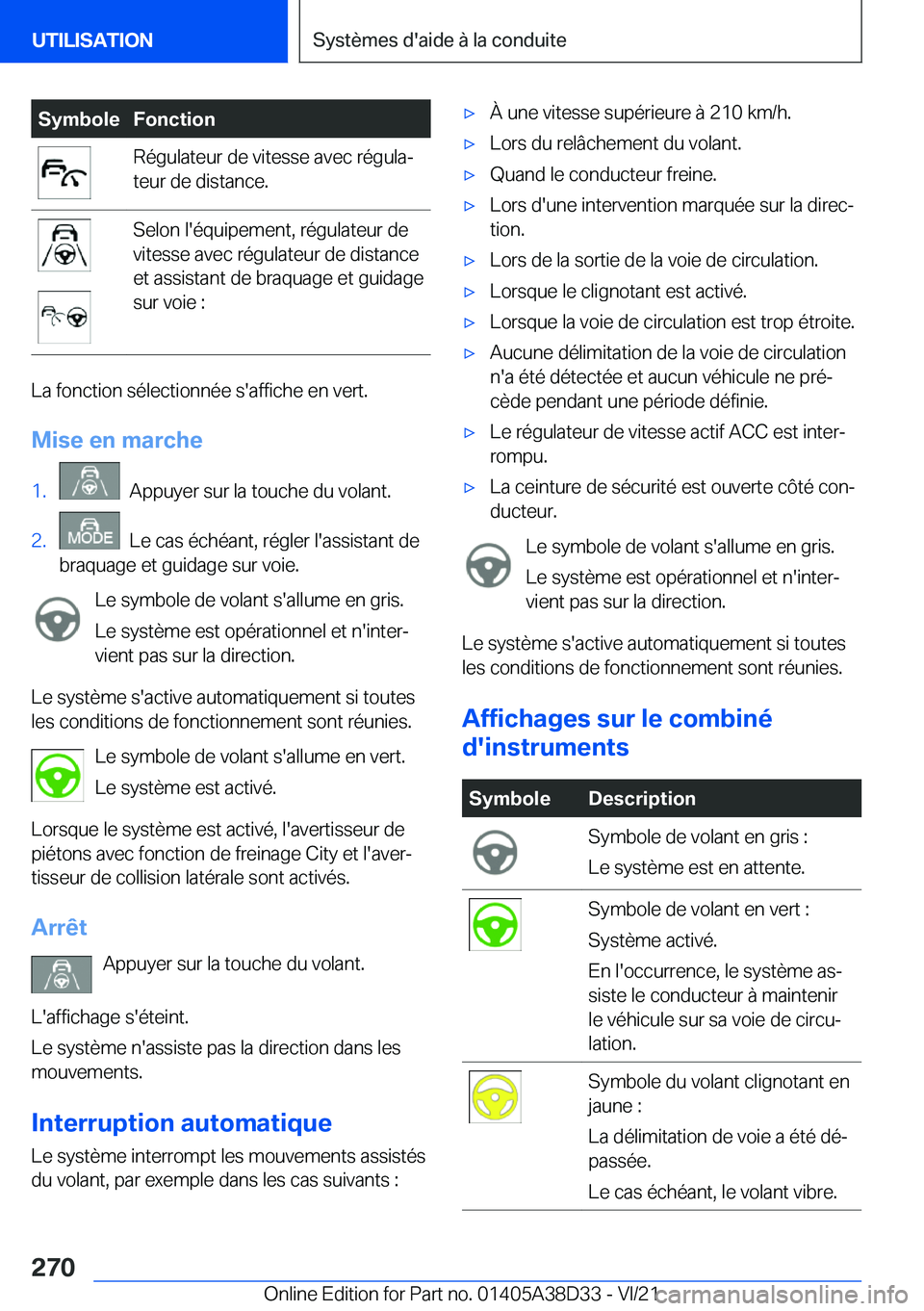 BMW 8 SERIES 2022  Notices Demploi (in French) �S�y�m�b�o�l�e�F�o�n�c�t�i�o�n�R�é�g�u�l�a�t�e�u�r��d�e��v�i�t�e�s�s�e��a�v�e�c��r�é�g�u�l�aj
�t�e�u�r��d�e��d�i�s�t�a�n�c�e�.�S�e�l�o�n��l�'�é�q�u�i�p�e�m�e�n�t�,��r�é�g�u�l�a�t�e�u�