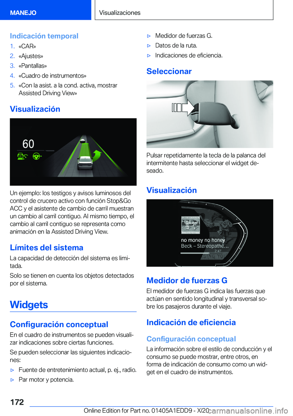BMW 8 SERIES CONVERTIBLE 2021  Manuales de Empleo (in Spanish) �I�n�d�i�c�a�c�i�