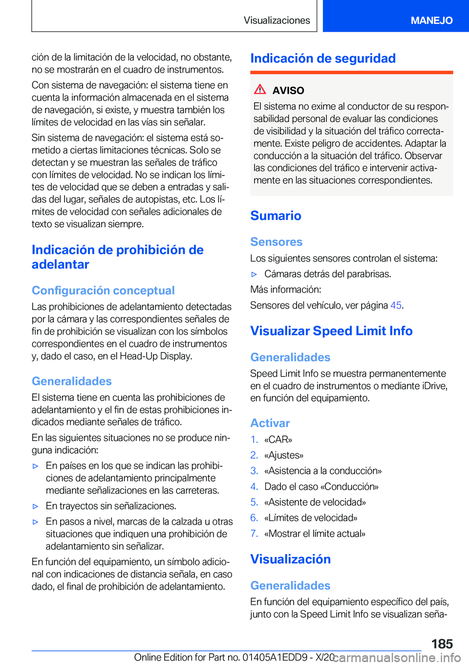 BMW 8 SERIES CONVERTIBLE 2021  Manuales de Empleo (in Spanish) �c�i�