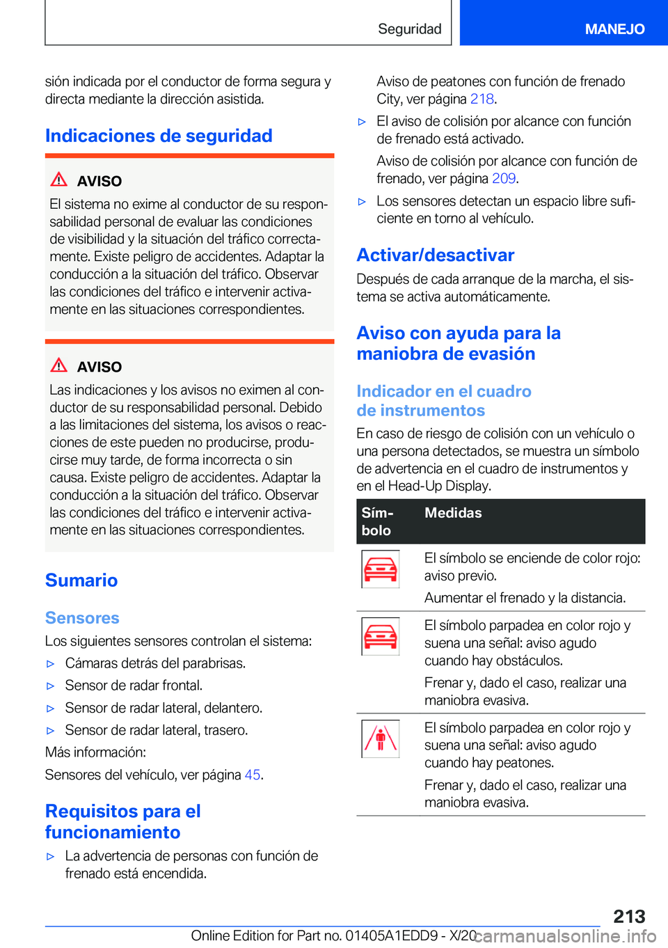 BMW 8 SERIES CONVERTIBLE 2021  Manuales de Empleo (in Spanish)  s i 
