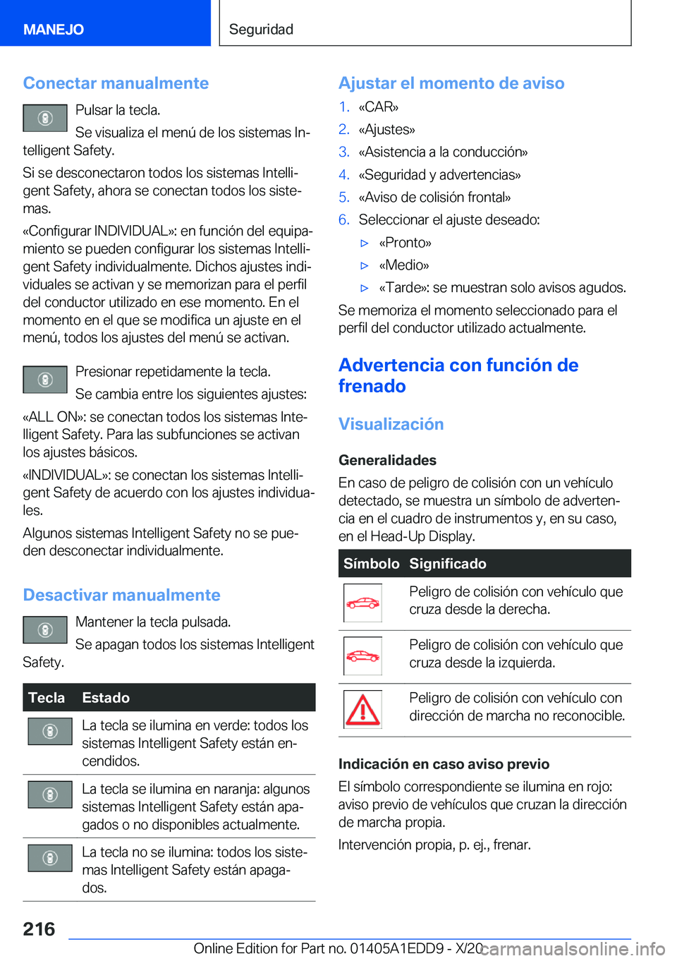 BMW 8 SERIES CONVERTIBLE 2021  Manuales de Empleo (in Spanish)  C o n e c t a r  m a n u a l m e n t e P u l s a r  l a  t e c l a .
 S e  v i s u a l i z a  e l  m e n 