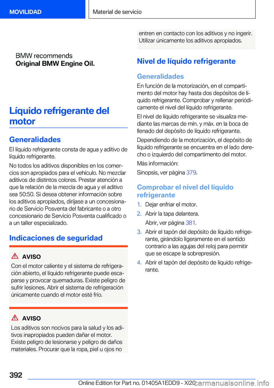 BMW 8 SERIES CONVERTIBLE 2021  Manuales de Empleo (in Spanish) �L�