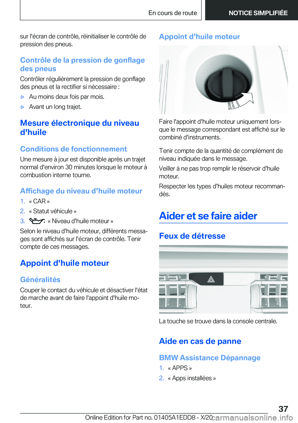 BMW 8 SERIES CONVERTIBLE 2021  Notices Demploi (in French) �s�u�r��l�'�é�c�r�a�n��d�e��c�o�n�t�r�