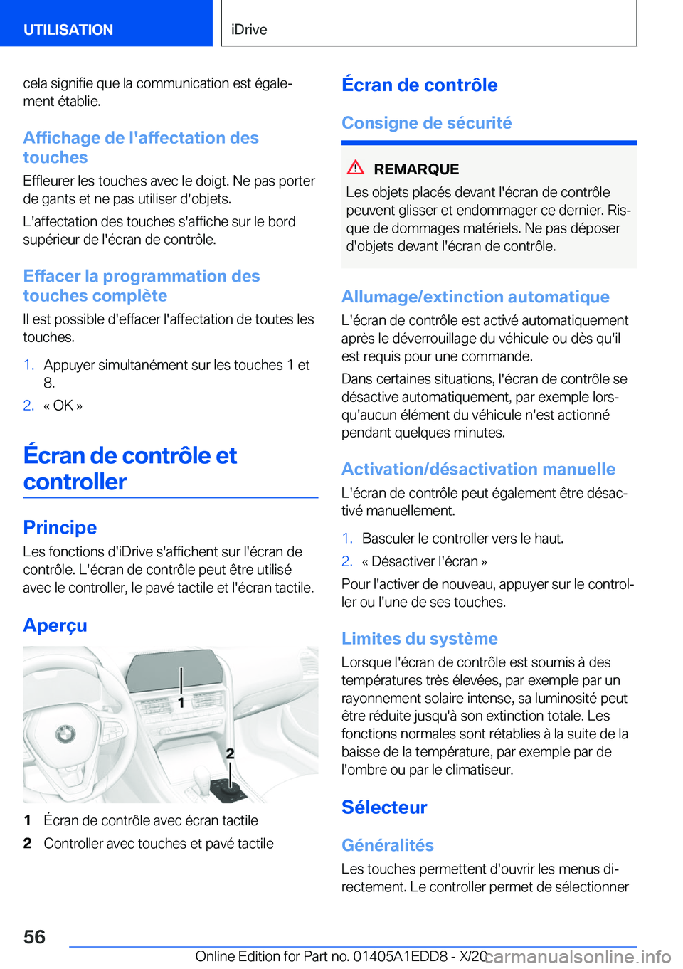 BMW 8 SERIES CONVERTIBLE 2021  Notices Demploi (in French) �c�e�l�a��s�i�g�n�i�f�i�e��q�u�e��l�a��c�o�m�m�u�n�i�c�a�t�i�o�n��e�s�t��é�g�a�l�ej
�m�e�n�t��é�t�a�b�l�i�e�.
�A�f�f�i�c�h�a�g�e��d�e��l�'�a�f�f�e�c�t�a�t�i�o�n��d�e�s
�t�o�u�c�h�e�s
