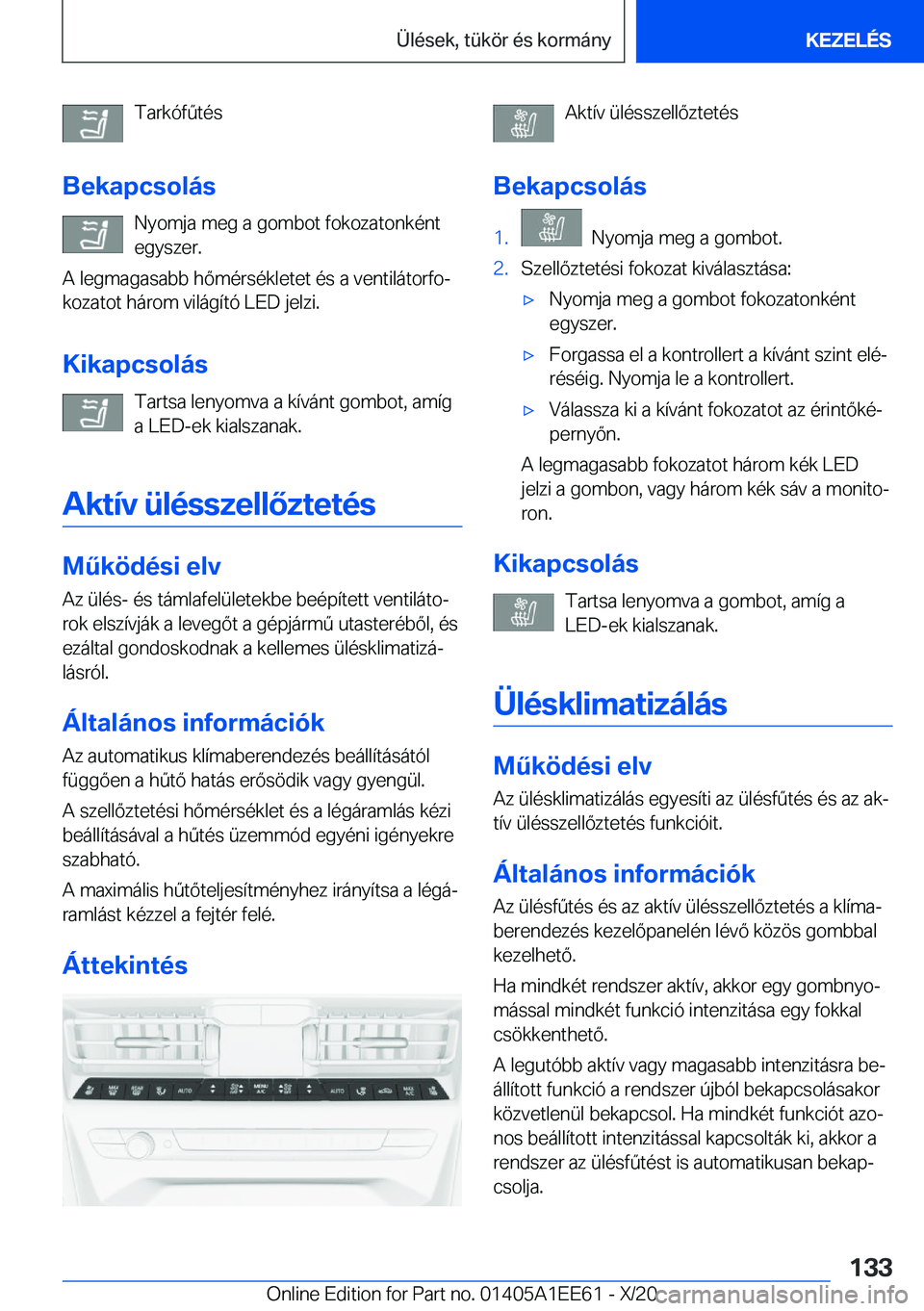 BMW 8 SERIES CONVERTIBLE 2021  Kezelési útmutató (in Hungarian) �T�a�r�k�