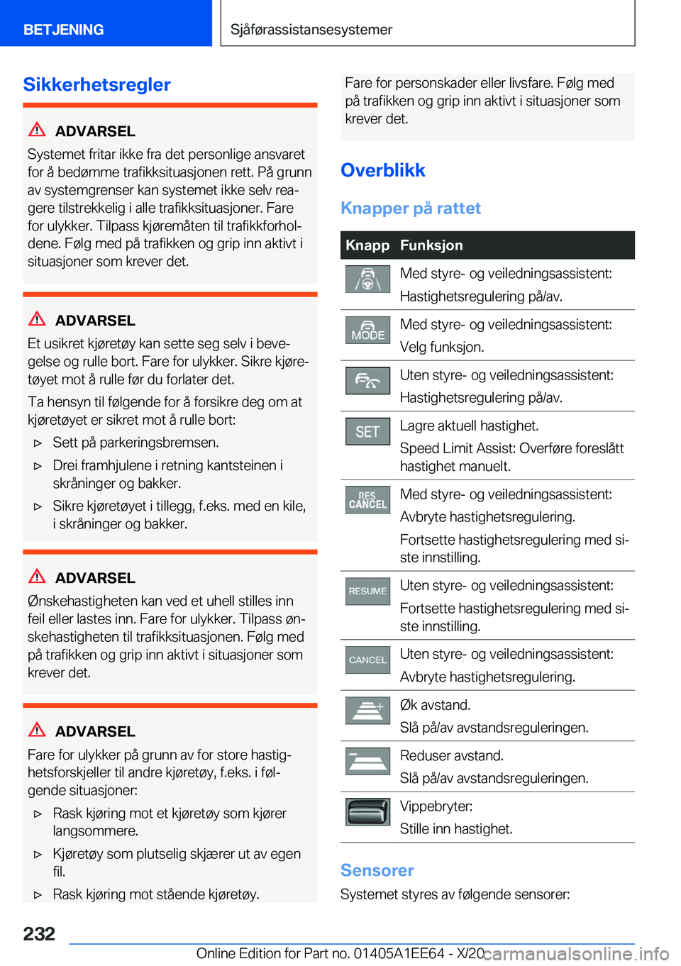 BMW 8 SERIES CONVERTIBLE 2021  InstruksjonsbØker (in Norwegian) �S�i�k�k�e�r�h�e�t�s�r�e�g�l�e�r
�A�D�V�A�R�S�E�L
�S�y�s�t�e�m�e�t��f�r�i�t�a�r��i�k�k�e��f�r�a��d�e�t��p�e�r�s�o�n�l�i�g�e��a�n�s�v�a�r�e�t
�f�o�r��å��b�e�d�