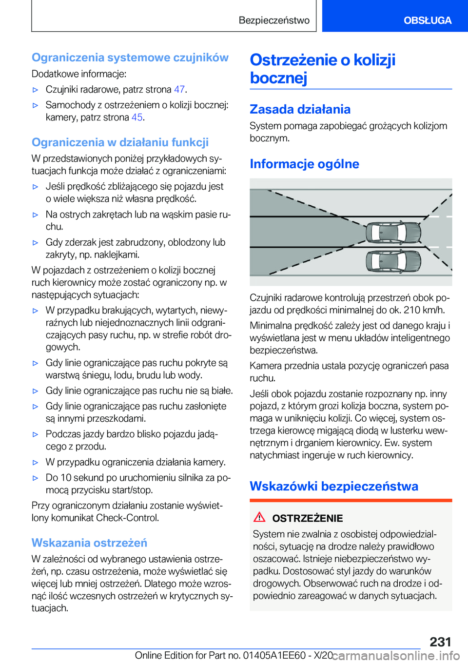 BMW 8 SERIES CONVERTIBLE 2021  Instrukcja obsługi (in Polish) �O�g�r�a�n�i�c�z�e�n�i�a��s�y�s�t�e�m�o�w�e��c�z�u�j�n�i�k�