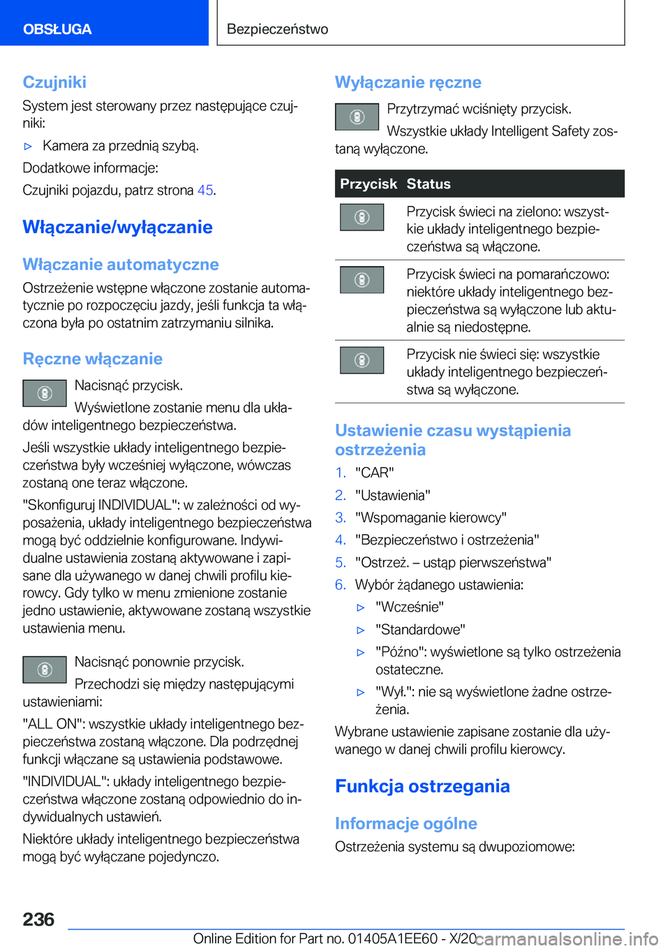 BMW 8 SERIES CONVERTIBLE 2021  Instrukcja obsługi (in Polish) �C�z�u�j�n�i�k�i
�S�y�s�t�e�m��j�e�s�t��s�t�e�r�o�w�a�n�y��p�r�z�e�z��n�a�s�t�