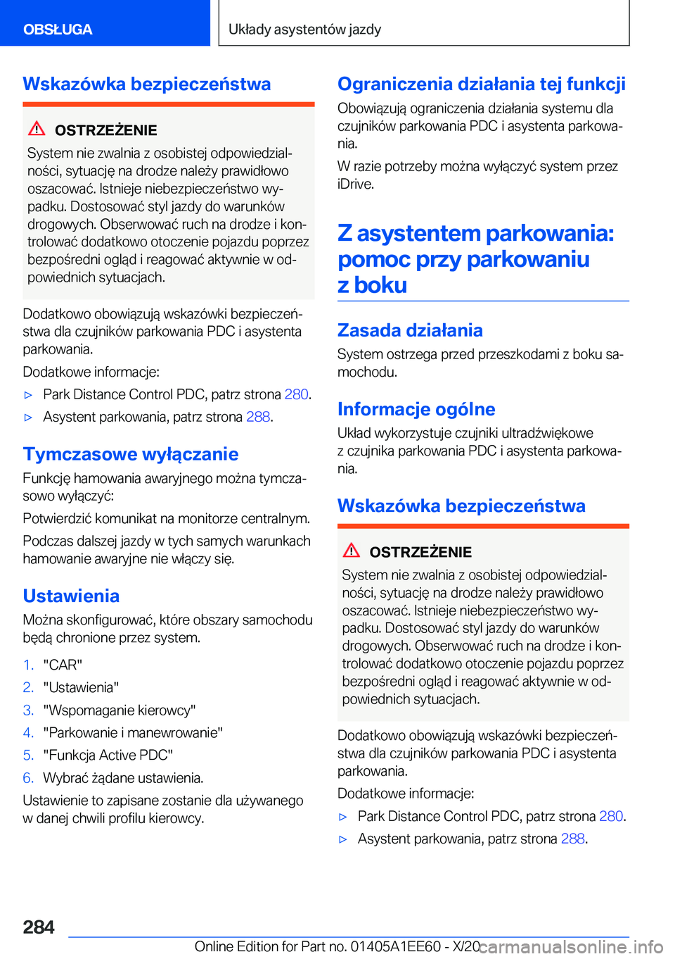 BMW 8 SERIES CONVERTIBLE 2021  Instrukcja obsługi (in Polish) �W�s�k�a�z�