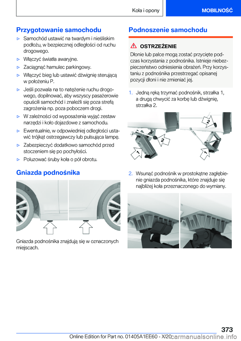 BMW 8 SERIES CONVERTIBLE 2021  Instrukcja obsługi (in Polish) �P�r�z�y�g�o�t�o�w�a�n�i�e��s�a�m�o�c�h�o�d�u'x�S�a�m�o�c�h�
