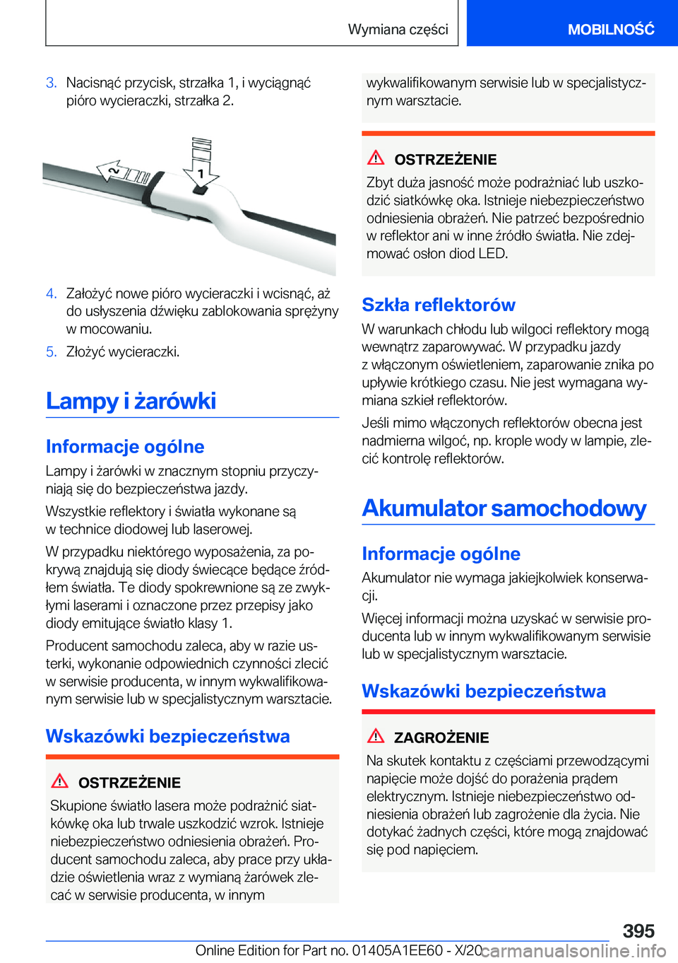 BMW 8 SERIES CONVERTIBLE 2021  Instrukcja obsługi (in Polish) �3�.�N�a�c�i�s�n�