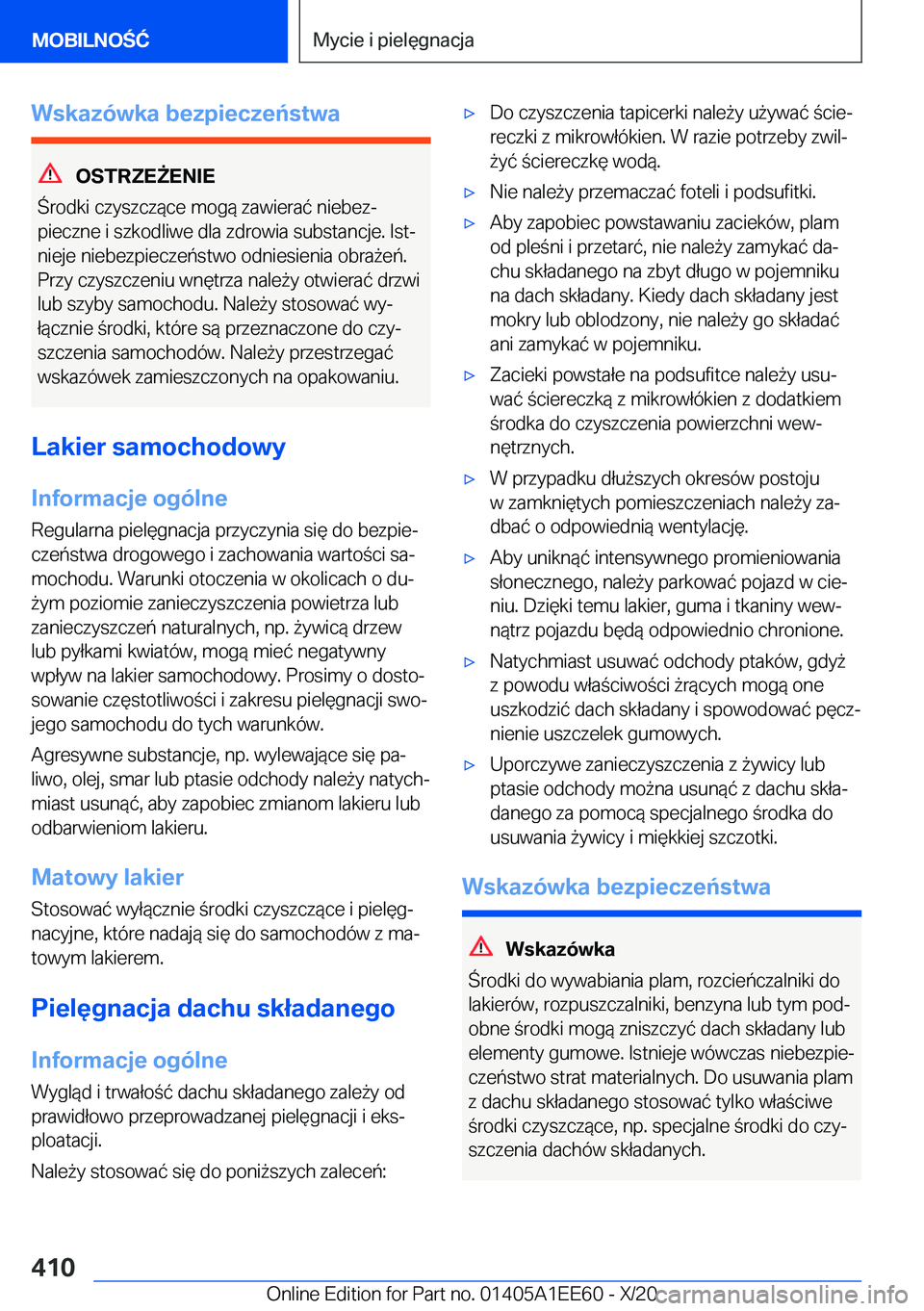 BMW 8 SERIES CONVERTIBLE 2021  Instrukcja obsługi (in Polish) �W�s�k�a�z�