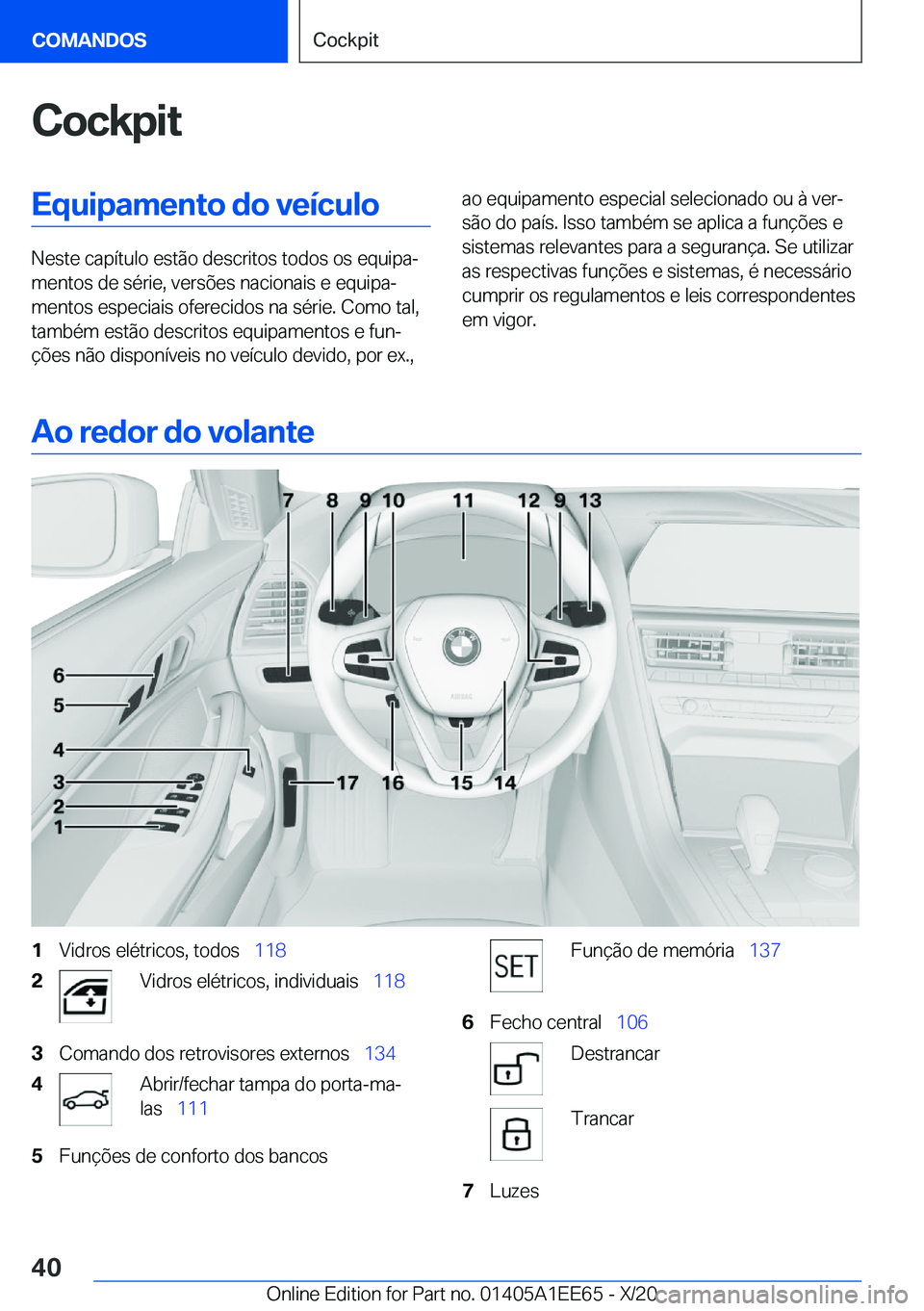 BMW 8 SERIES CONVERTIBLE 2021  Manual do condutor (in Portuguese) �C�o�c�k�p�i�t�E�q�u�i�p�a�m�e�n�t�o��d�o��v�e�