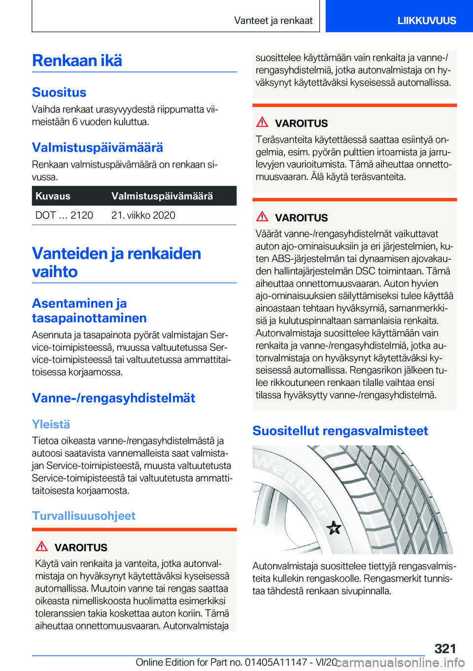 BMW 8 SERIES COUPE 2021  Omistajan Käsikirja (in Finnish) �R�e�n�k�a�a�n��i�k�