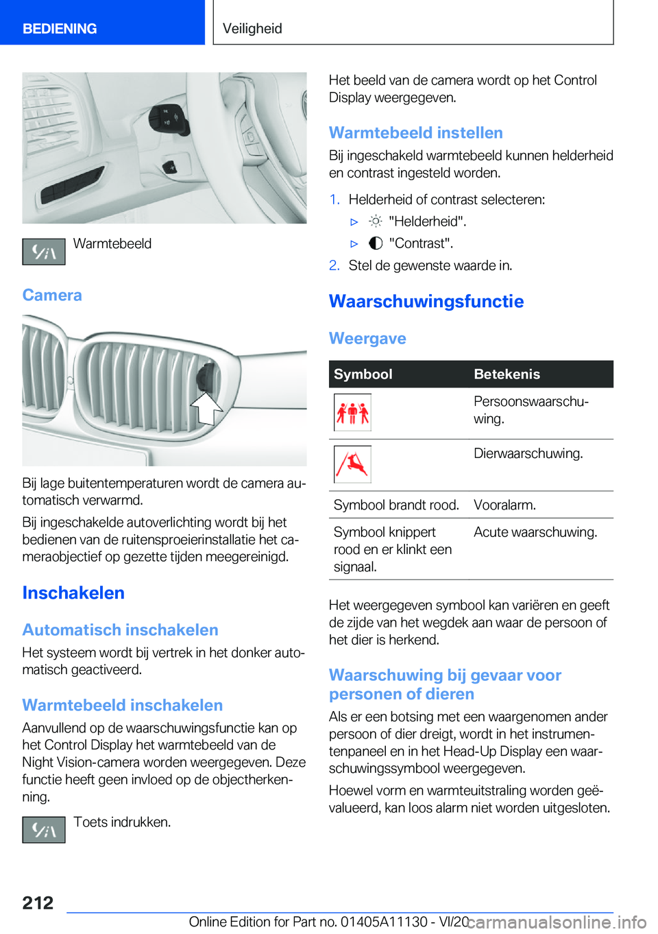 BMW 8 SERIES COUPE 2021  Instructieboekjes (in Dutch) �W�a�r�m�t�e�b�e�e�l�d
�C�a�m�e�r�a
�B�i�j��l�a�g�e��b�u�i�t�e�n�t�e�m�p�e�r�a�t�u�r�e�n��w�o�r�d�t��d�e��c�a�m�e�r�a��a�uj
�t�o�m�a�t�i�s�c�h��v�e�r�w�a�r�m�d�.
�B�i�j��i�n�g�e�s�c�h�a�k�e�l