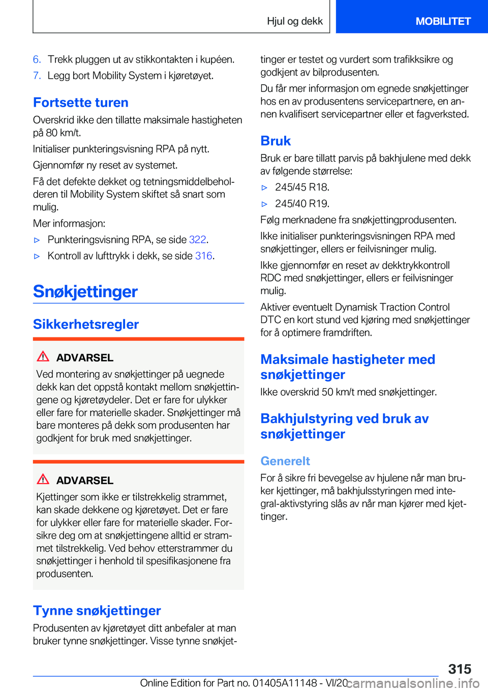 BMW 8 SERIES COUPE 2021  InstruksjonsbØker (in Norwegian) �6�.�T�r�e�k�k��p�l�u�g�g�e�n��u�t��a�v��s�t�i�k�k�o�n�t�a�k�t�e�n��i��k�u�p�