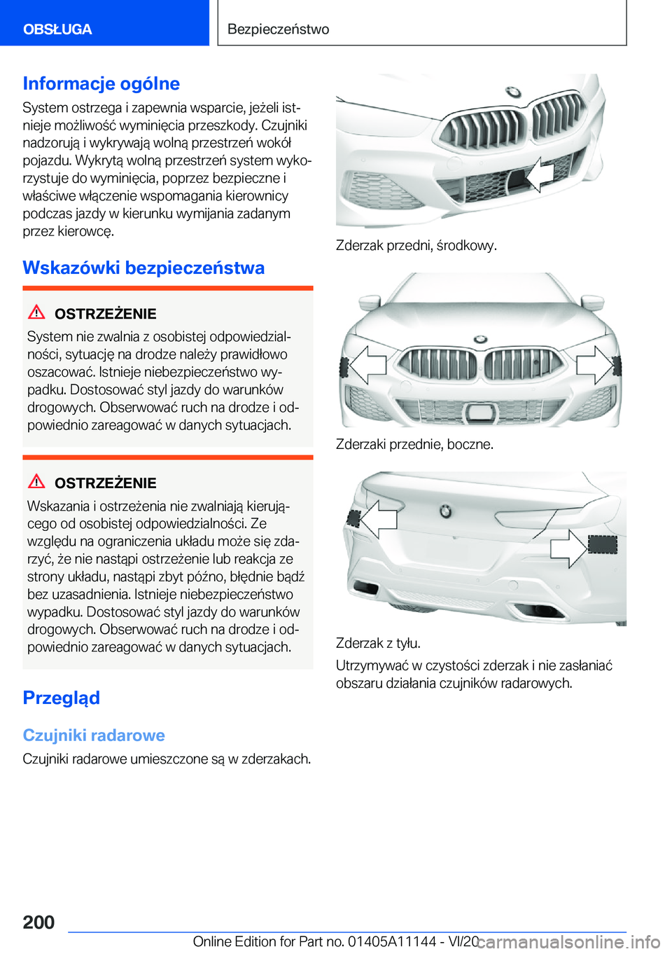 BMW 8 SERIES COUPE 2021  Instrukcja obsługi (in Polish) �I�n�f�o�r�m�a�c�j�e��o�g�