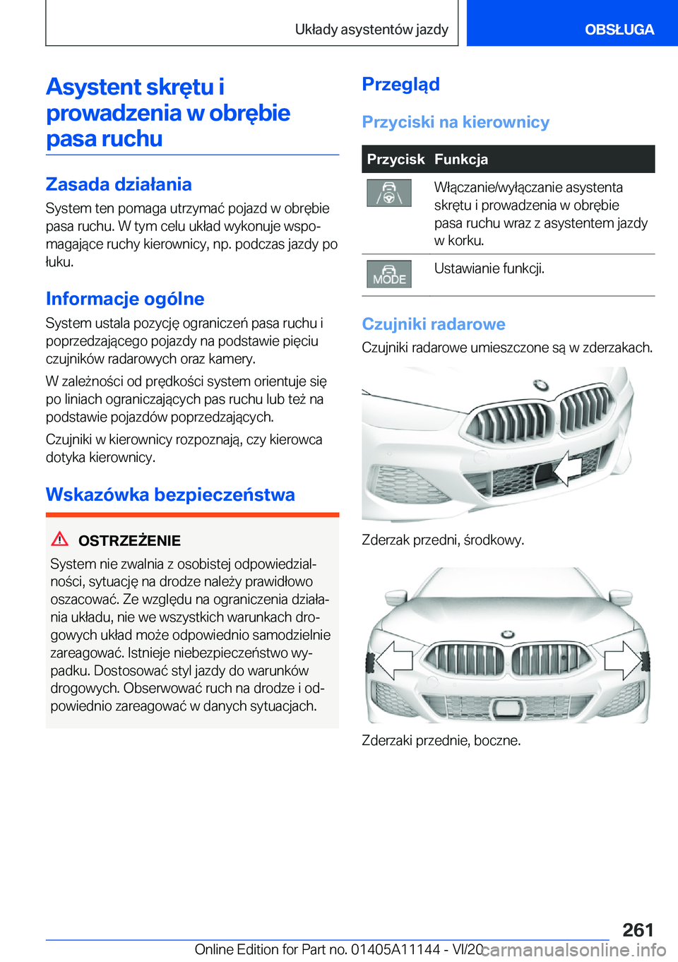 BMW 8 SERIES COUPE 2021  Instrukcja obsługi (in Polish) �A�s�y�s�t�e�n�t��s�k�r�