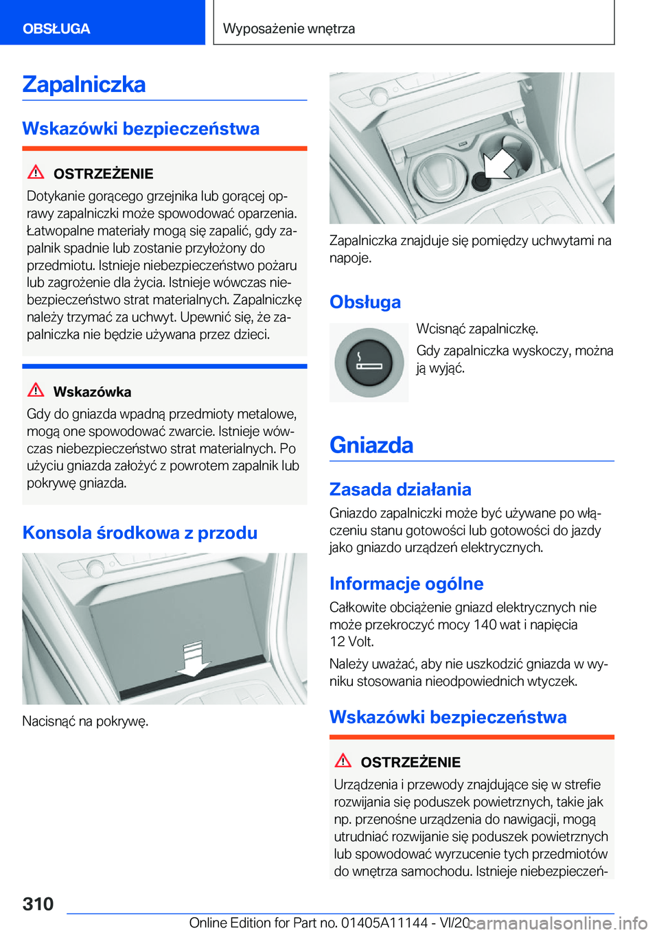 BMW 8 SERIES COUPE 2021  Instrukcja obsługi (in Polish) �Z�a�p�a�l�n�i�c�z�k�a
�W�s�k�a�z�