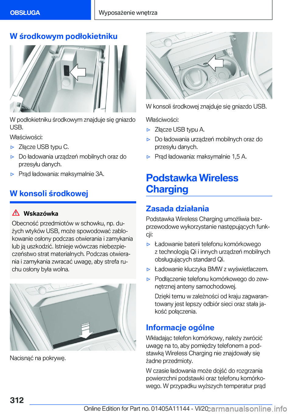 BMW 8 SERIES COUPE 2021  Instrukcja obsługi (in Polish) �W��r�o�d�k�o�w�y�m��p�o�d�ł�o�k�i�e�t�n�i�k�u
�W��p�o�d�ł�o�k�i�e�t�n�i�k�u��r�o�d�k�o�w�y�m��z�n�a�j�d�u�j�e��s�i�