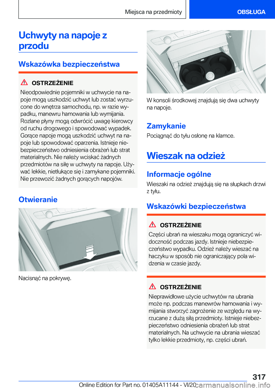BMW 8 SERIES COUPE 2021  Instrukcja obsługi (in Polish) �U�c�h�w�y�t�y��n�a��n�a�p�o�j�e��z�p�r�z�o�d�u
�W�s�k�a�z�