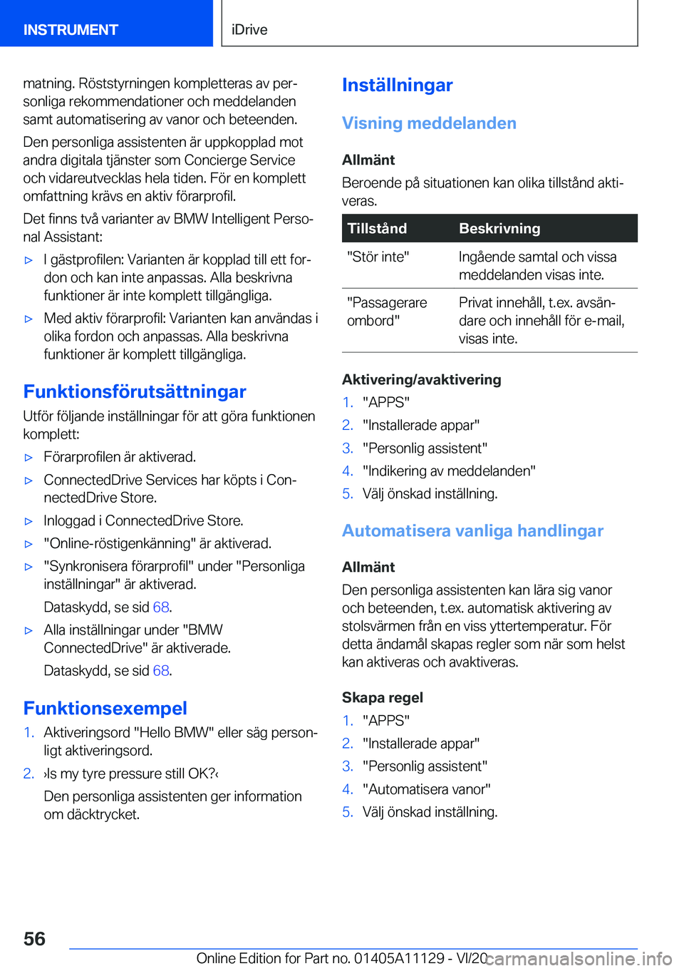 BMW 8 SERIES COUPE 2021  InstruktionsbÖcker (in Swedish) �m�a�t�n�i�n�g�.��R�