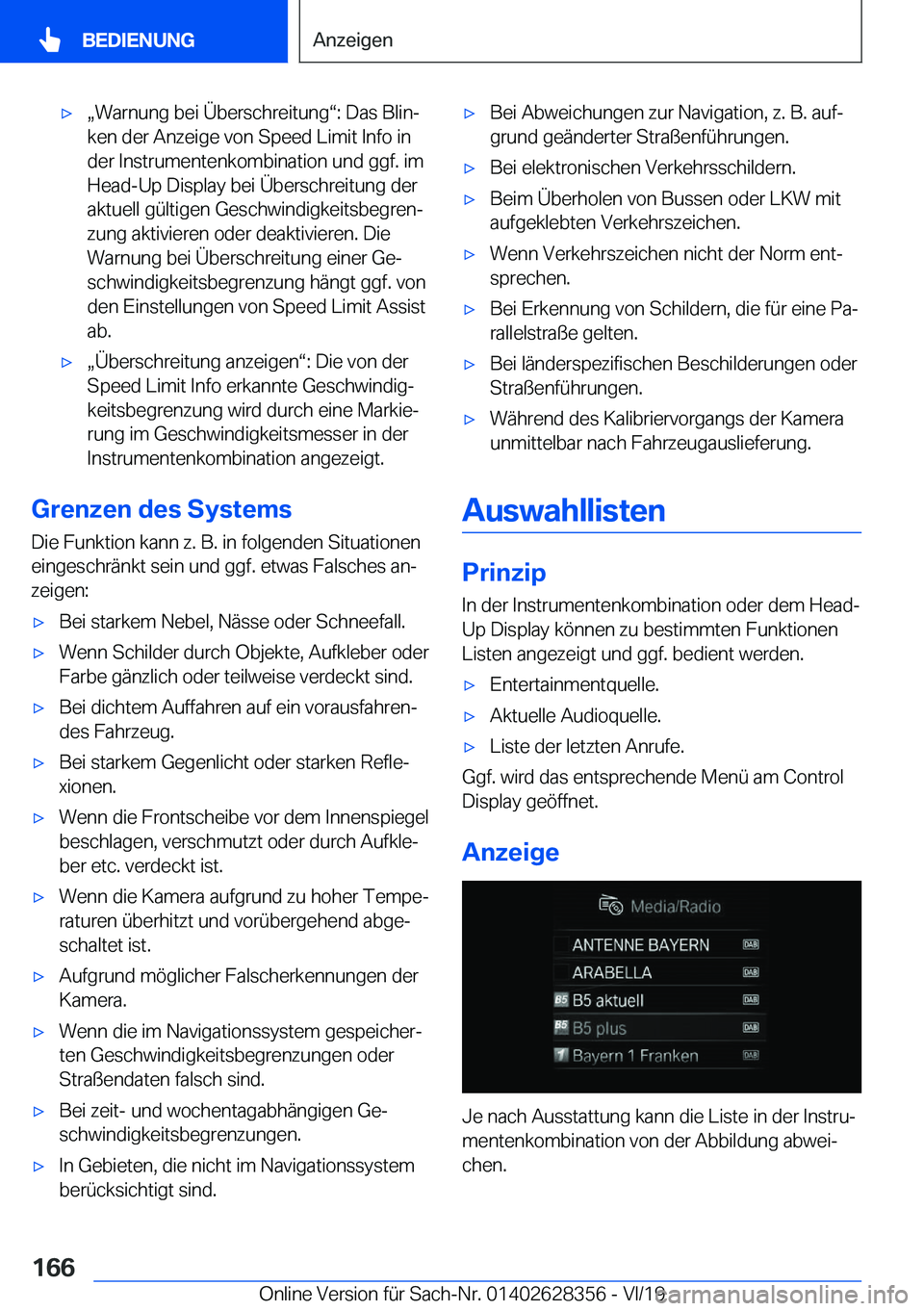 BMW 8 SERIES COUPE 2020  Betriebsanleitungen (in German) xx�W�a�r�n�u�n�g��b�e�i��