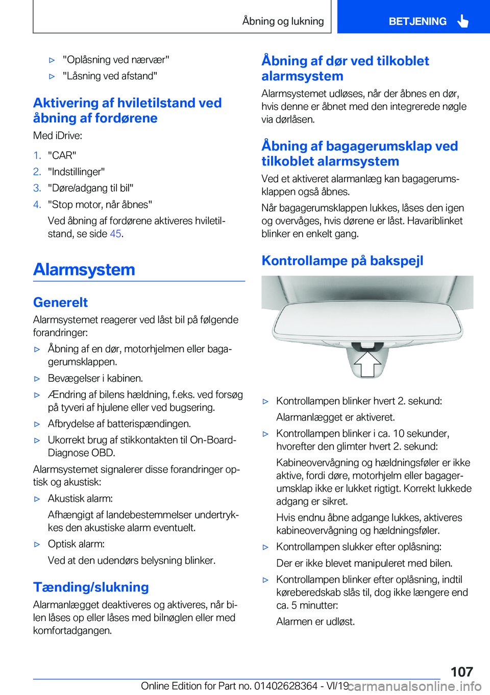 BMW 8 SERIES COUPE 2020  InstruktionsbØger (in Danish) 'x��O�p�l�å�s�n�i�n�g��v�e�d��n�æ�r�v�æ�r�'x��L�å�s�n�i�n�g��v�e�d��a�f�s�t�a�n�d�
�A�k�t�i�v�e�r�i�n�g��a�f��h�v�i�l�e�t�i�l�s�t�a�n�d��v�e�d
�å�b�n�i�n�g��a�f��f�o�r�d�