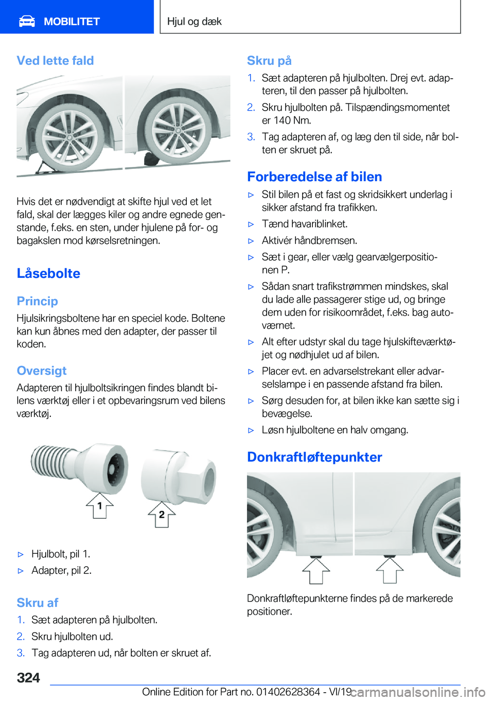 BMW 8 SERIES COUPE 2020  InstruktionsbØger (in Danish) �V�e�d��l�e�t�t�e��f�a�l�d
�H�v�i�s��d�e�t��e�r��n�