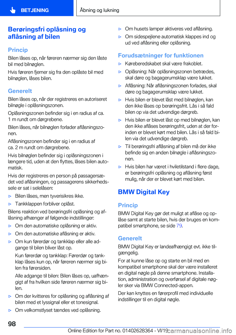 BMW 8 SERIES COUPE 2020  InstruktionsbØger (in Danish) �B�e�r�