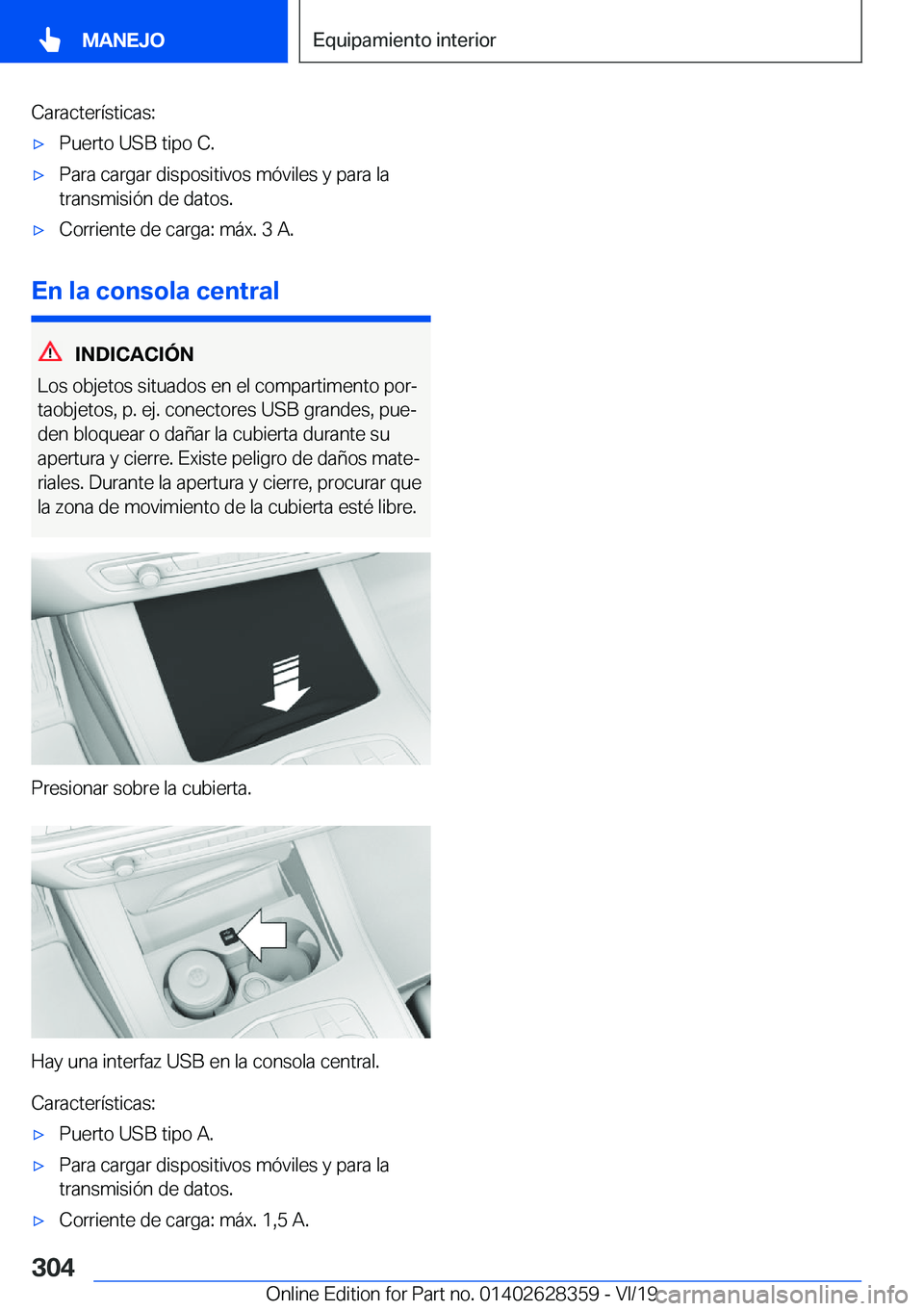 BMW 8 SERIES COUPE 2020  Manuales de Empleo (in Spanish) �C�a�r�a�c�t�e�r�