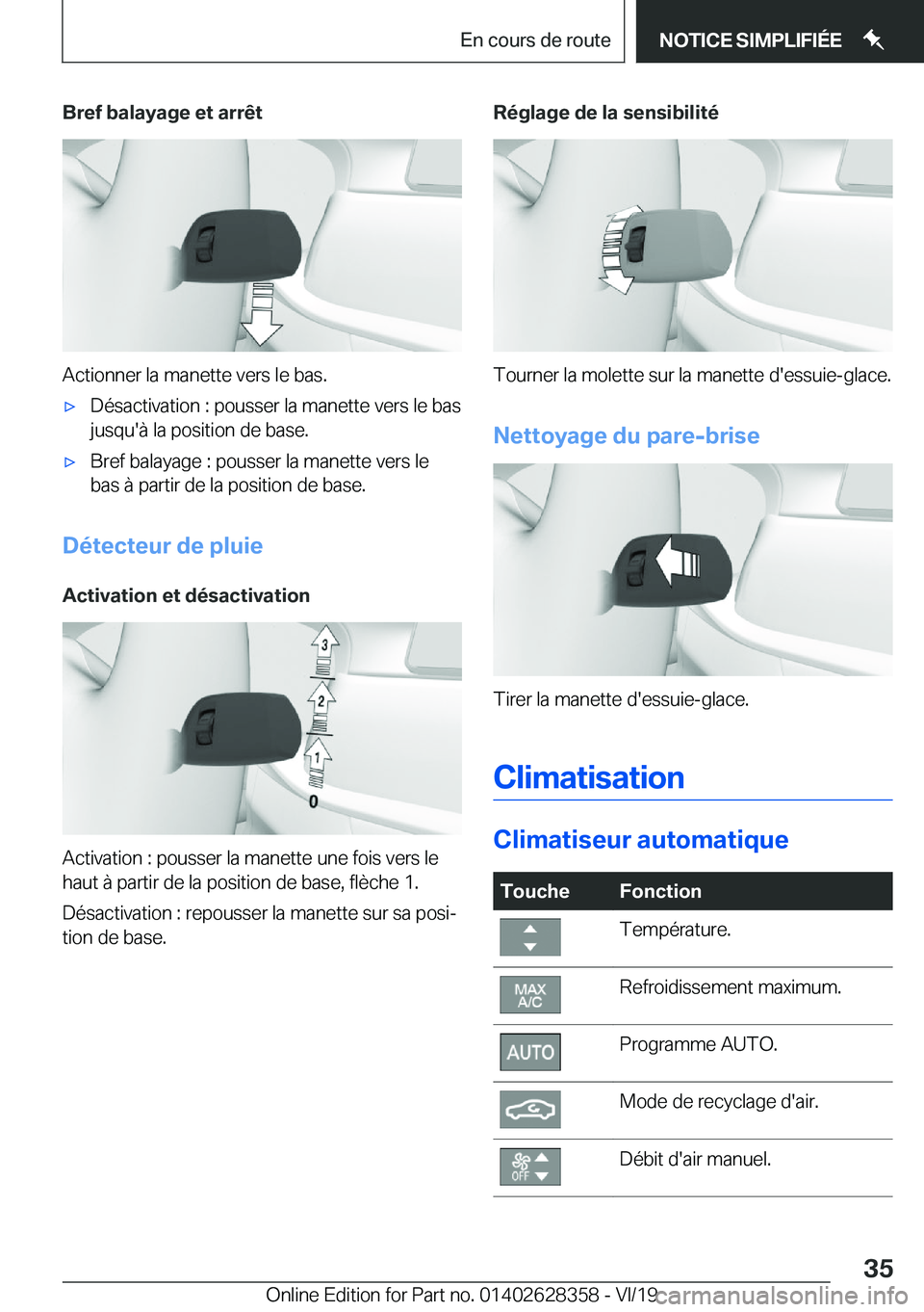 BMW 8 SERIES COUPE 2020  Notices Demploi (in French) �B�r�e�f��b�a�l�a�y�a�g�e��e�t��a�r�r�ê�t
�A�c�t�i�o�n�n�e�r��l�a��m�a�n�e�t�t�e��v�e�r�s��l�e��b�a�s�.
'x�D�é�s�a�c�t�i�v�a�t�i�o�n��:��p�o�u�s�s�e�r��l�a��m�a�n�e�t�t�e��v�e�r�s�