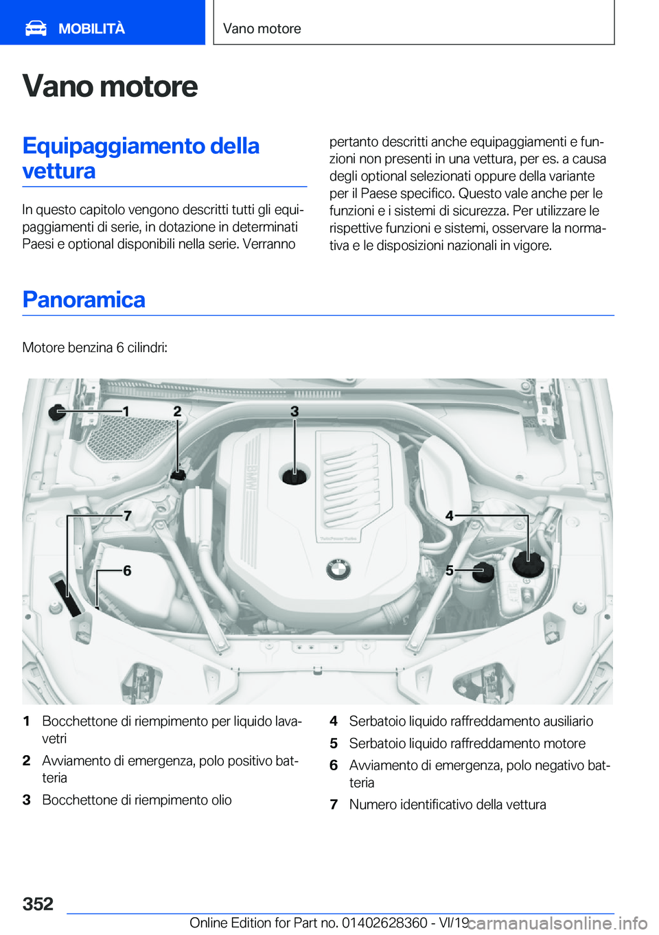 BMW 8 SERIES COUPE 2020  Libretti Di Uso E manutenzione (in Italian) �V�a�n�o��m�o�t�o�r�e�E�q�u�i�p�a�g�g�i�a�m�e�n�t�o��d�e�l�l�a�v�e�t�t�u�r�a
�I�n��q�u�e�s�t�o��c�a�p�i�t�o�l�o��v�e�n�g�o�n�o��d�e�s�c�r�i�t�t�i��t�u�t�t�i��g�l�i��e�q�u�iª
�p�a�g�g�i�a�m�