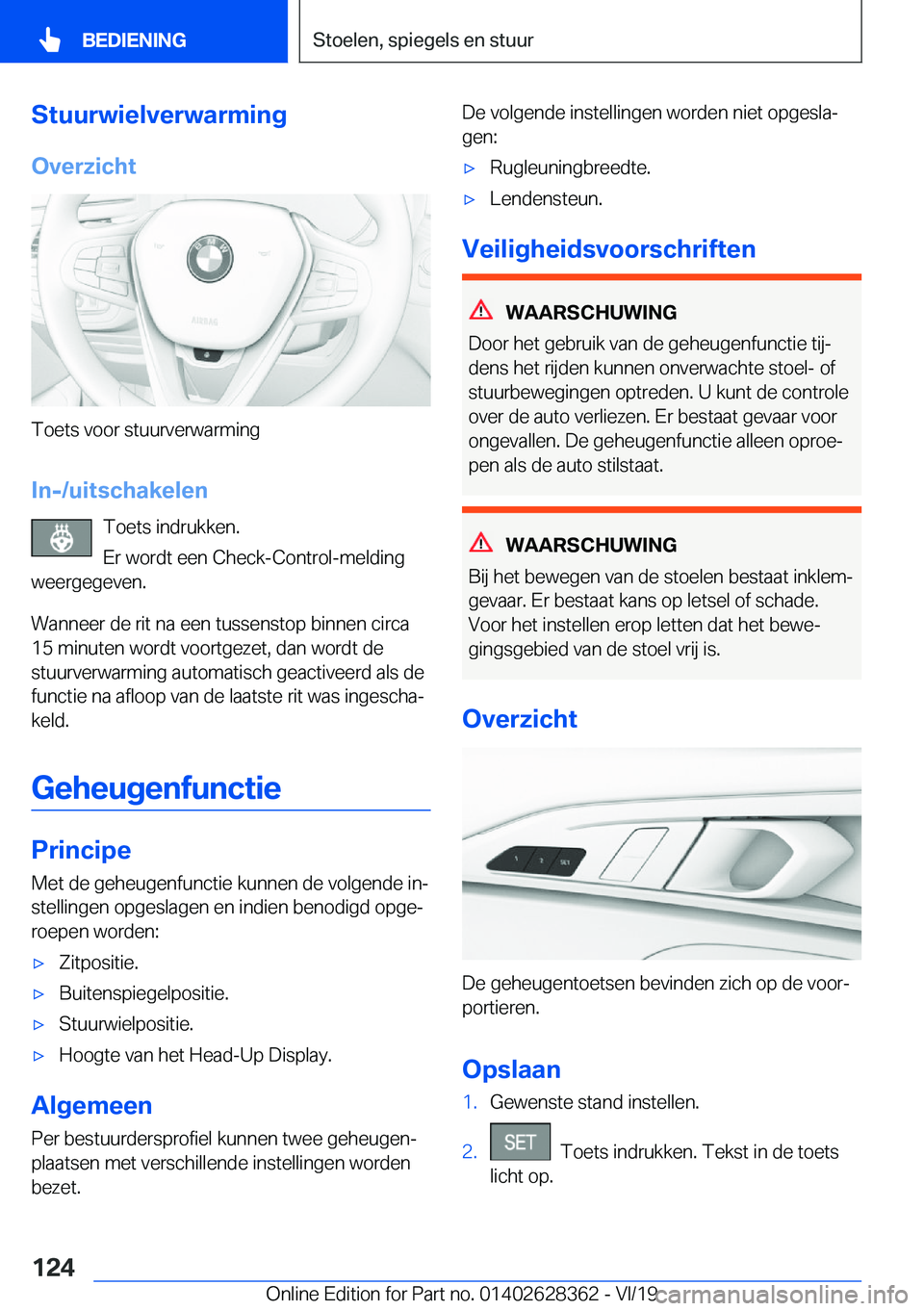 BMW 8 SERIES COUPE 2020  Instructieboekjes (in Dutch) �S�t�u�u�r�w�i�e�l�v�e�r�w�a�r�m�i�n�g�O�v�e�r�z�i�c�h�t
�T�o�e�t�s��v�o�o�r��s�t�u�u�r�v�e�r�w�a�r�m�i�n�g
�I�n�-�/�u�i�t�s�c�h�a�k�e�l�e�n �T�o�e�t�s��i�n�d�r�u�k�k�e�n�.
�E�r��w�o�r�d�t��e�e�n