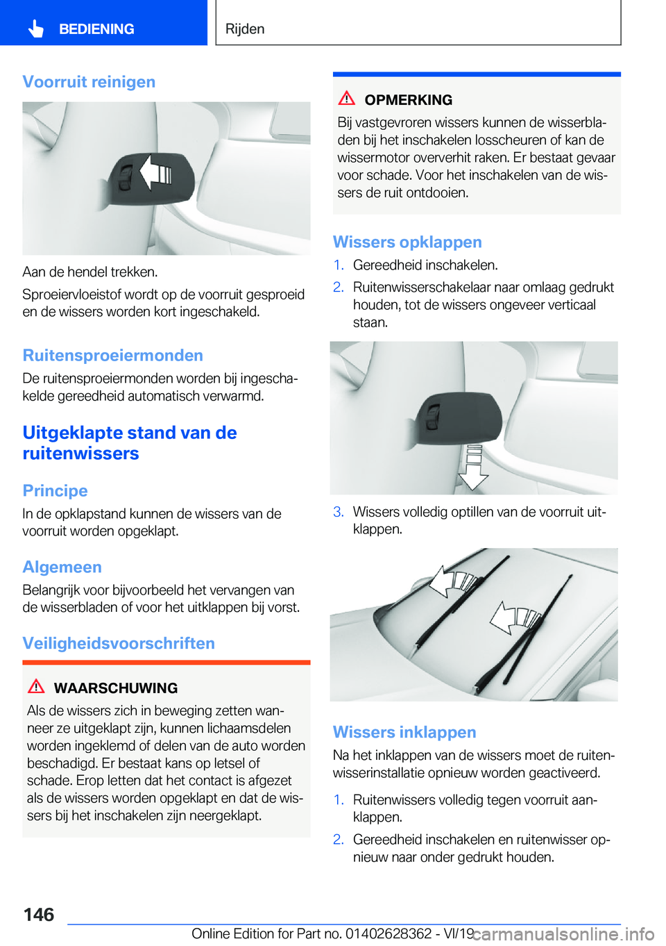 BMW 8 SERIES COUPE 2020  Instructieboekjes (in Dutch) �V�o�o�r�r�u�i�t��r�e�i�n�i�g�e�n
�A�a�n��d�e��h�e�n�d�e�l��t�r�e�k�k�e�n�.
�S�p�r�o�e�i�e�r�v�l�o�e�i�s�t�o�f��w�o�r�d�t��o�p��d�e��v�o�o�r�r�u�i�t��g�e�s�p�r�o�e�i�d
�e�n��d�e��w�i�s�s�e�