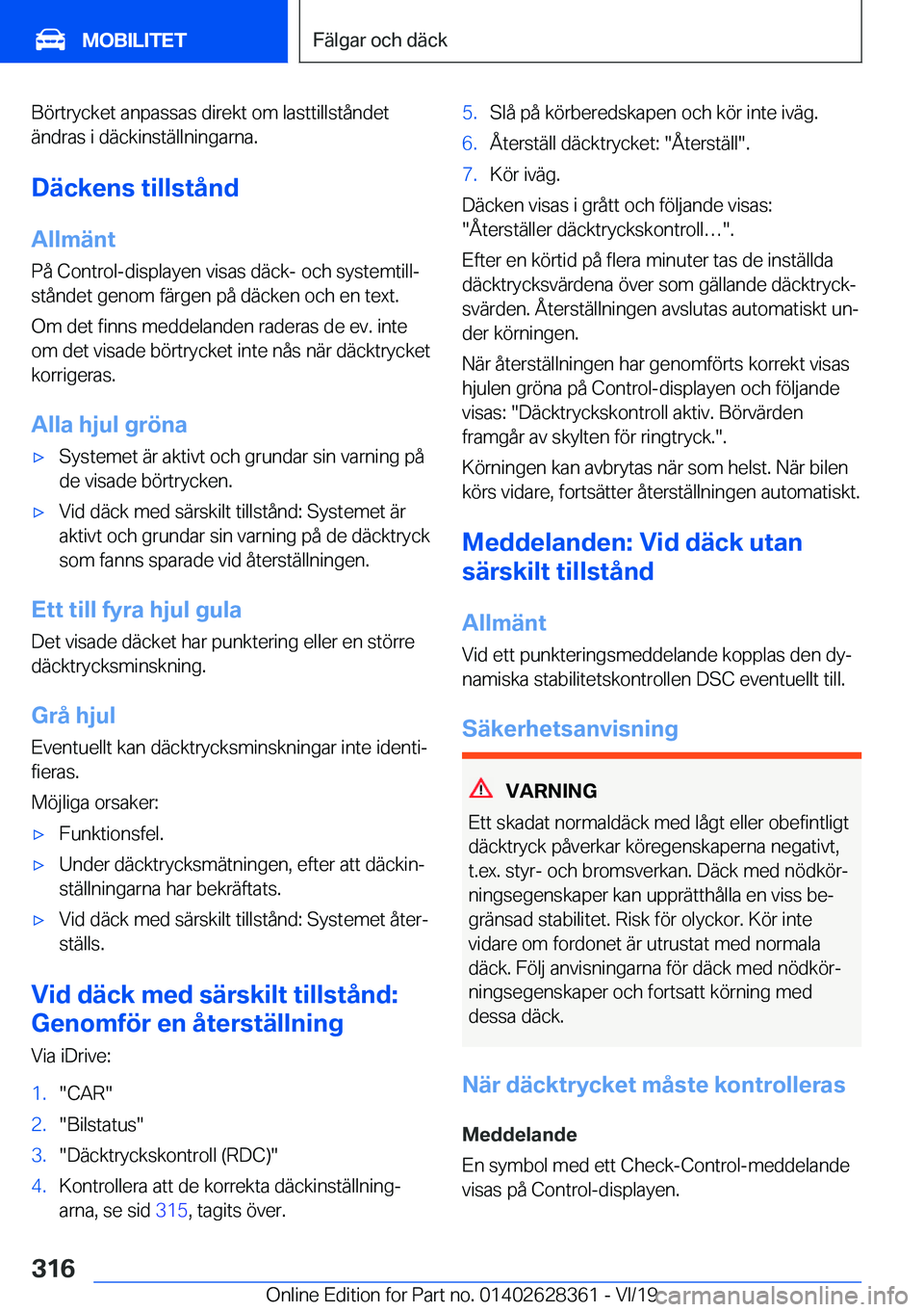 BMW 8 SERIES COUPE 2020  InstruktionsbÖcker (in Swedish) �B�