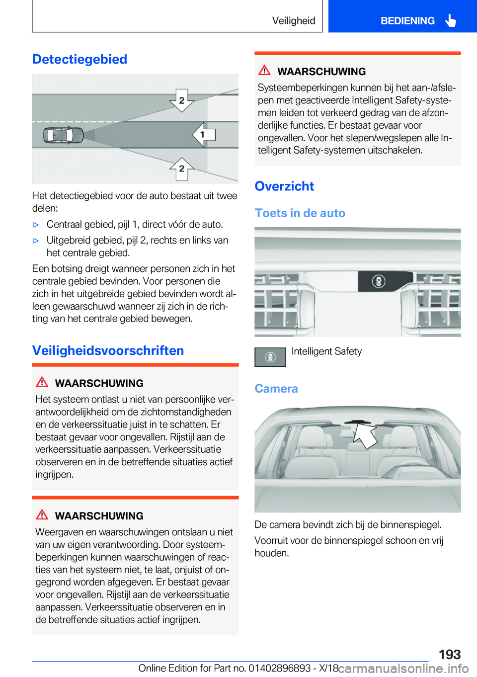 BMW 8 SERIES COUPE 2019  Instructieboekjes (in Dutch) �D�e�t�e�c�t�i�e�g�e�b�i�e�d
�H�e�t��d�e�t�e�c�t�i�e�g�e�b�i�e�d��v�o�o�r��d�e��a�u�t�o��b�e�s�t�a�a�t��u�i�t��t�w�e�e�d�e�l�e�n�:
'x�C�e�n�t�r�a�a�l��g�e�b�i�e�d�,��p�i�j�l��1�,��d�i�r