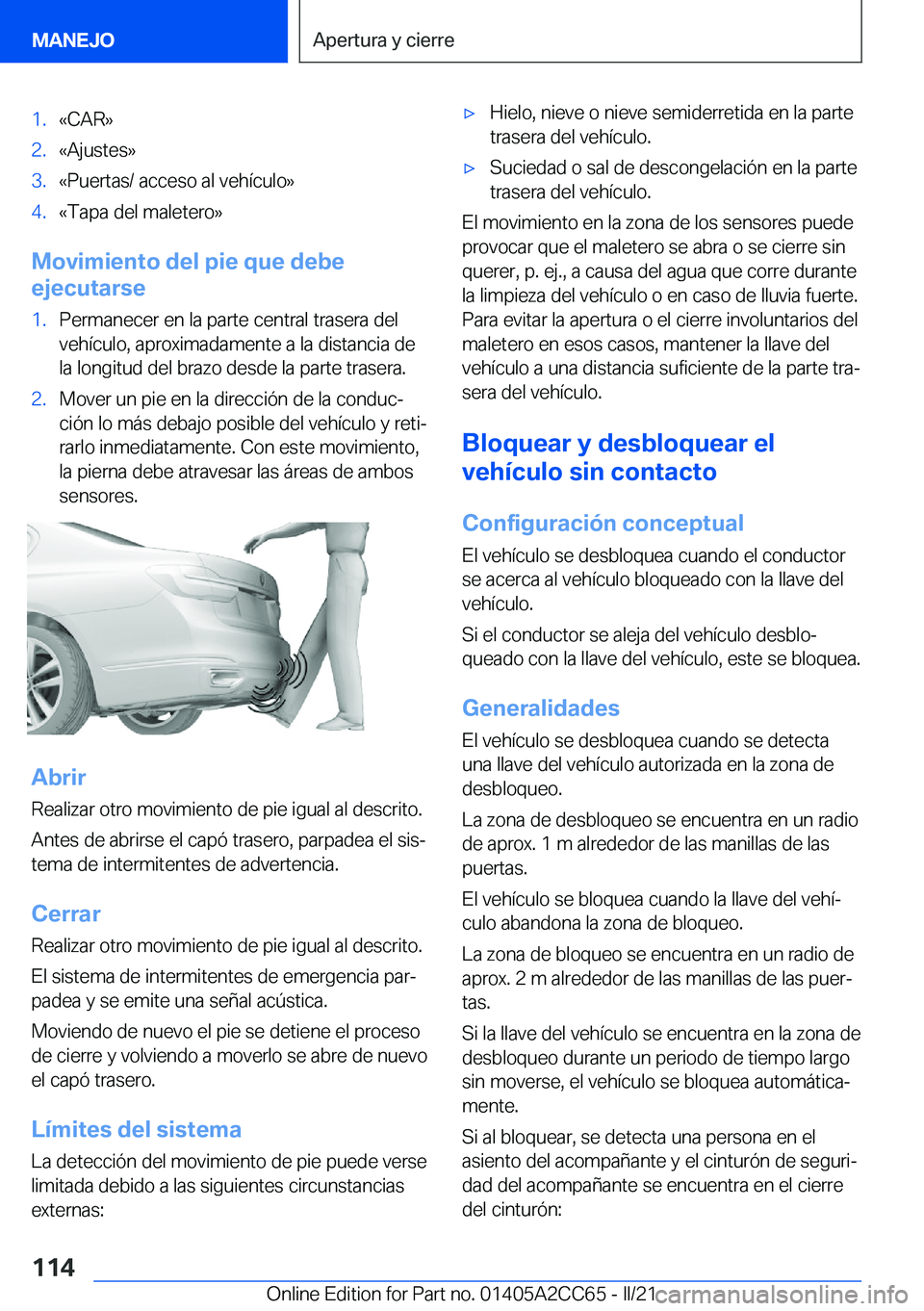 BMW 8 SERIES GRAN COUPE 2022  Manuales de Empleo (in Spanish) �1�.�«�C�A�R�{�2�.�«�A�j�u�s�t�e�s�{�3�.�«�P�u�e�r�t�a�s�/��a�c�c�e�s�o��a�l��v�e�h�