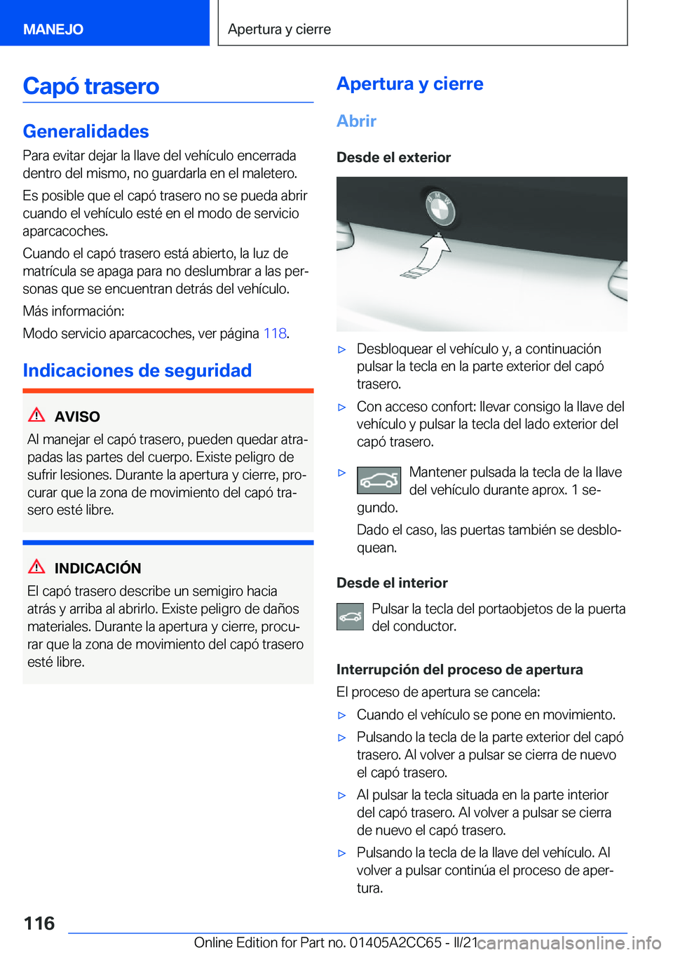 BMW 8 SERIES GRAN COUPE 2022  Manuales de Empleo (in Spanish) �C�a�p�