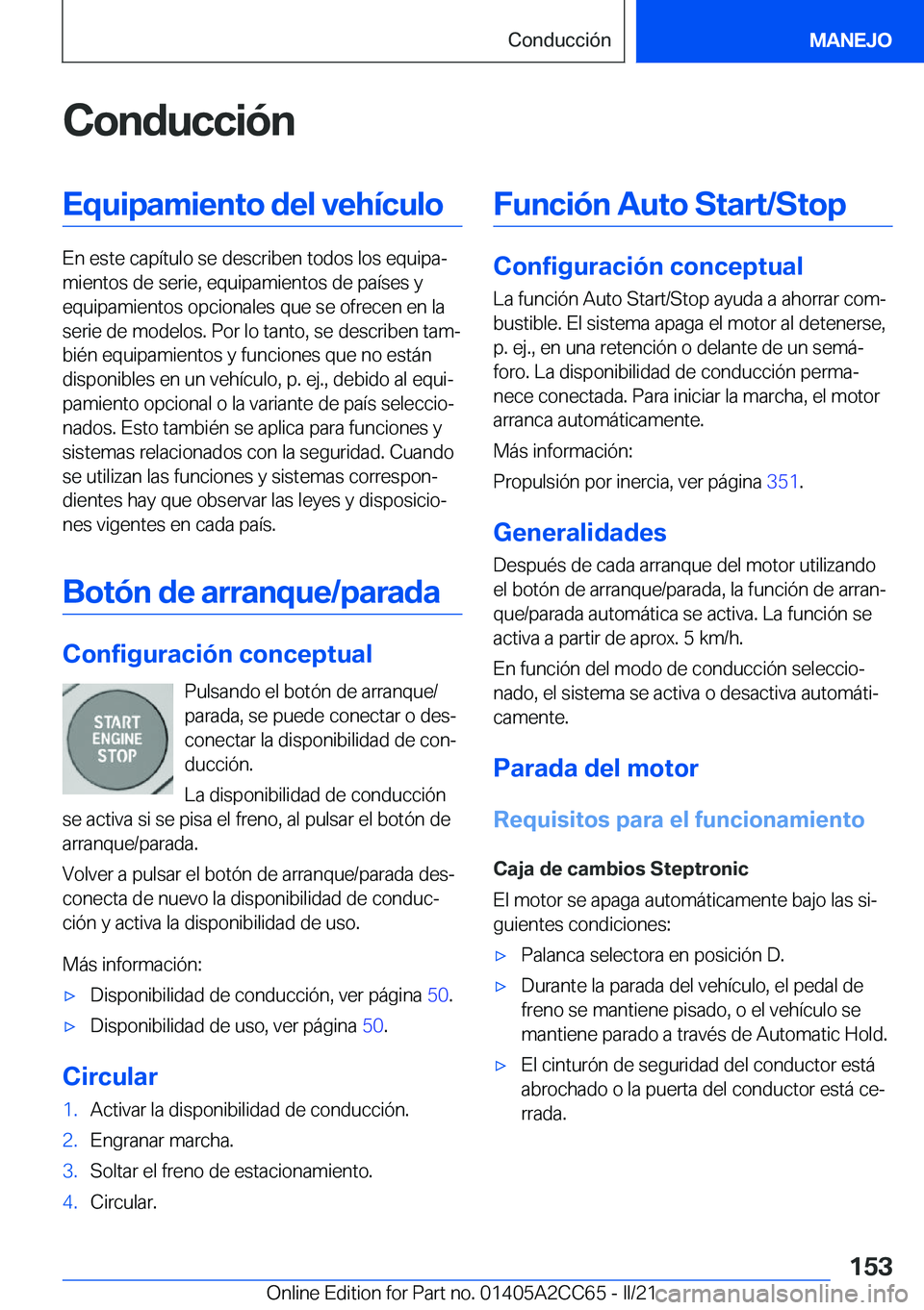 BMW 8 SERIES GRAN COUPE 2022  Manuales de Empleo (in Spanish) �C�o�n�d�u�c�c�i�