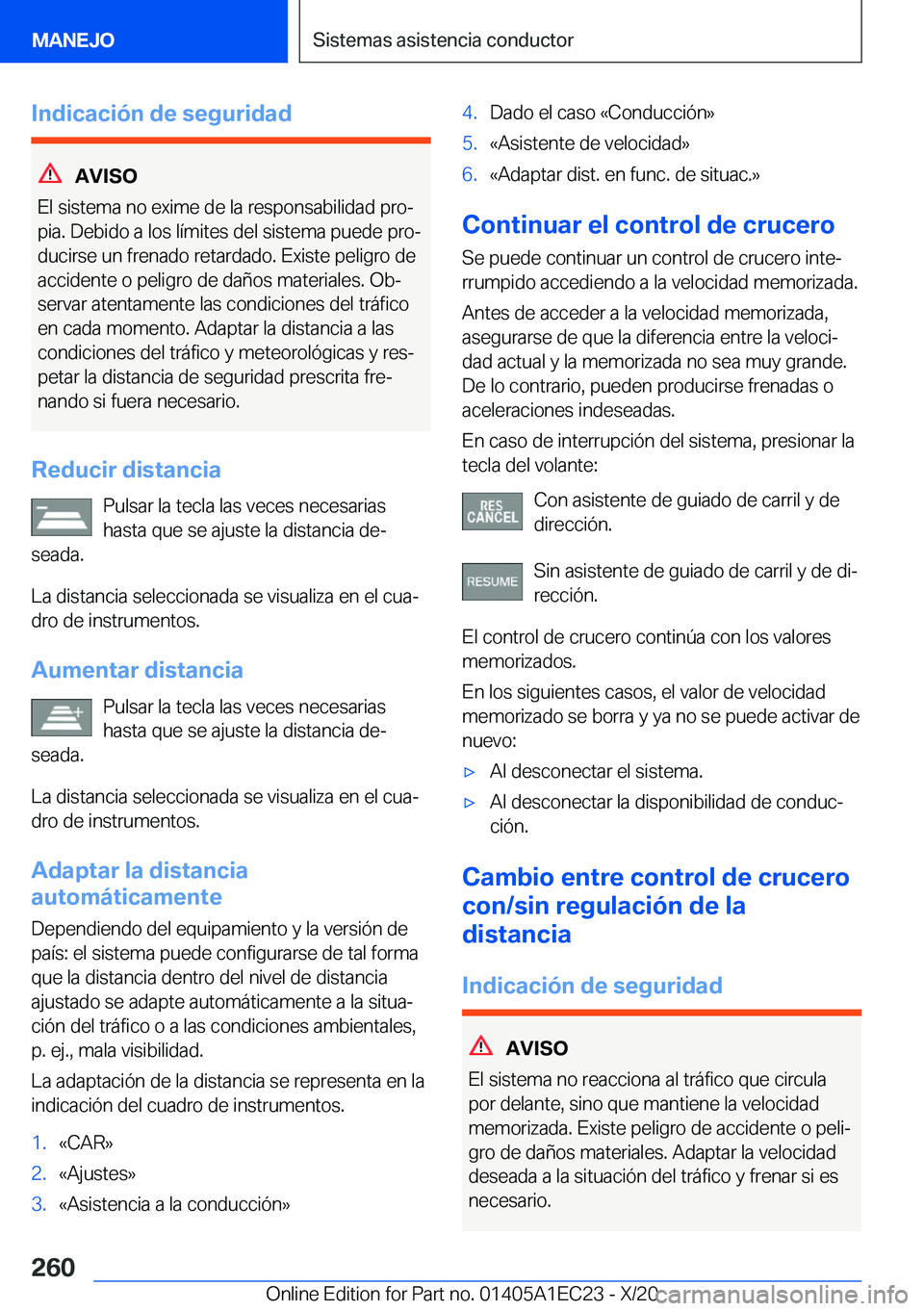 BMW 8 SERIES GRAN COUPE 2021  Manuales de Empleo (in Spanish) �I�n�d�i�c�a�c�i�