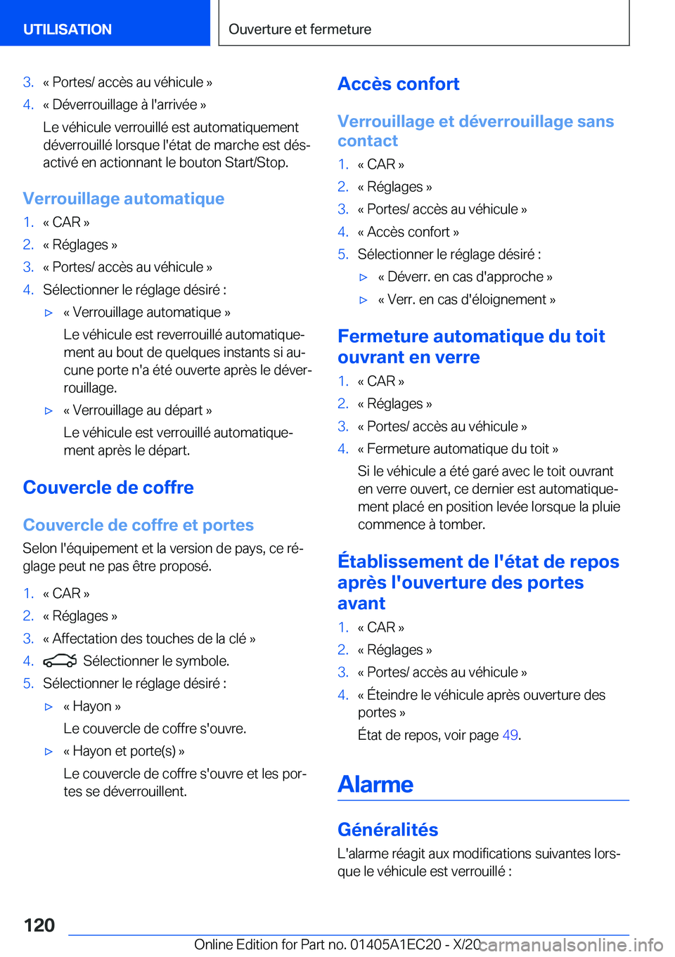 BMW 8 SERIES GRAN COUPE 2021  Notices Demploi (in French) �3�.�k��P�o�r�t�e�s�/��a�c�c�è�s��a�u��v�é�h�i�c�u�l�e��{�4�.�k��D�é�v�e�r�r�o�u�i�l�l�a�g�e��