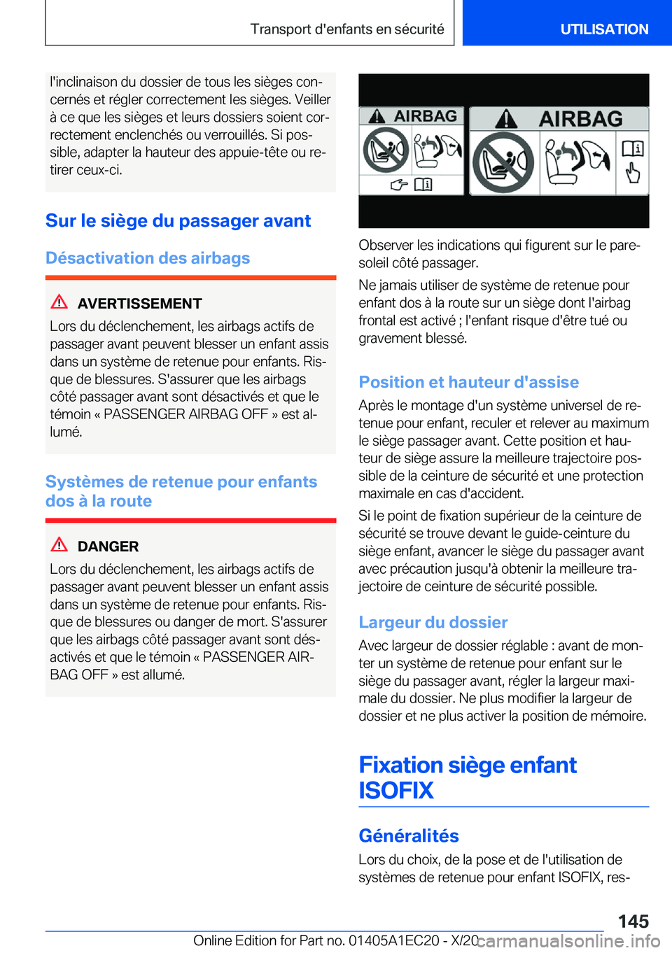 BMW 8 SERIES GRAN COUPE 2021  Notices Demploi (in French) �l�'�i�n�c�l�i�n�a�i�s�o�n��d�u��d�o�s�s�i�e�r��d�e��t�o�u�s��l�e�s��s�i�è�g�e�s��c�o�nj�c�e�r�n�é�s��e�t��r�é�g�l�e�r��c�o�r�r�e�c�t�e�m�e�n�t��l�e�s��s�i�è�g�e�s�.��V�e�i�l�l�e