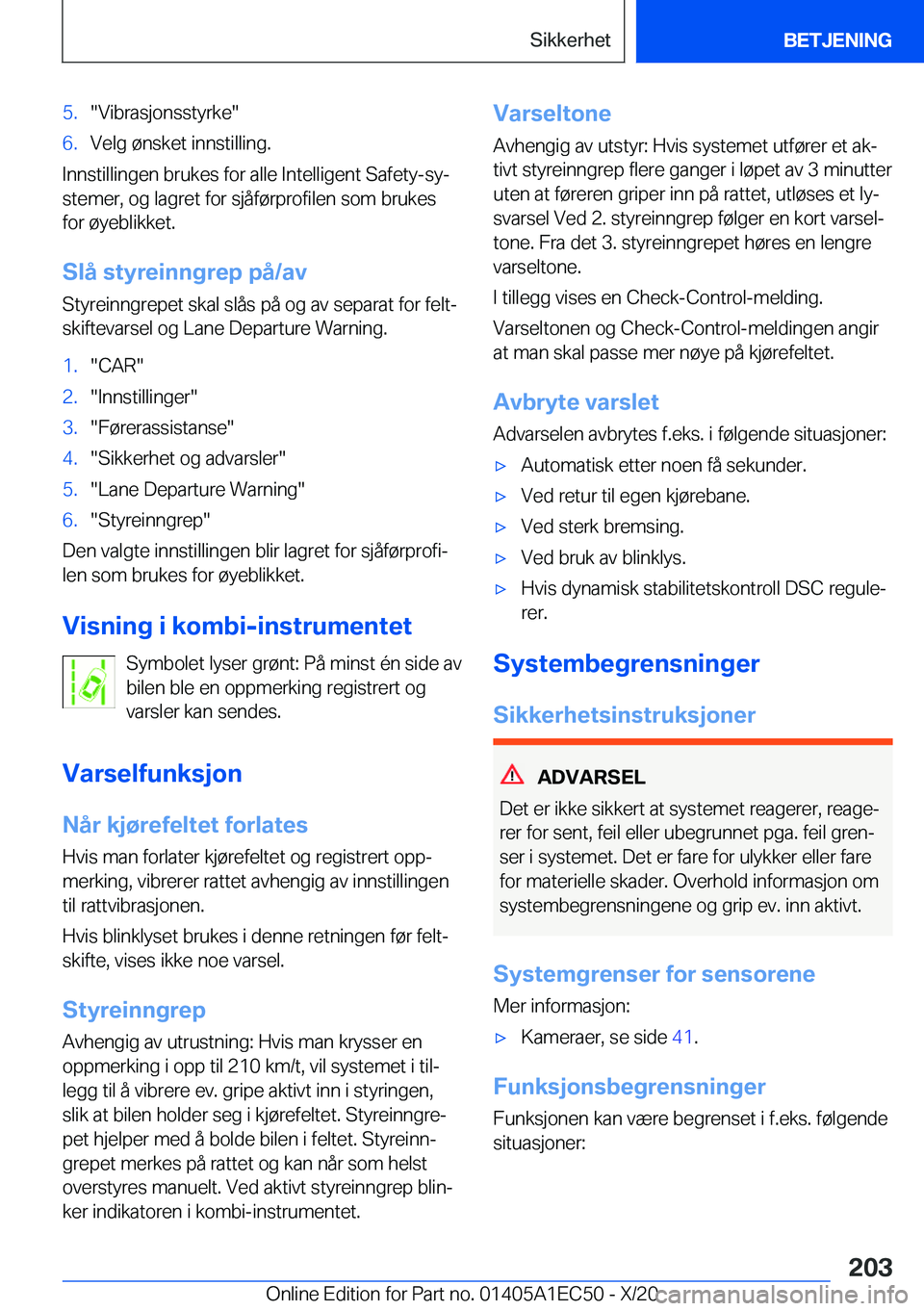 BMW 8 SERIES GRAN COUPE 2021  InstruksjonsbØker (in Norwegian) �5�.��V�i�b�r�a�s�j�o�n�s�s�t�y�r�k�e��6�.�V�e�l�g��