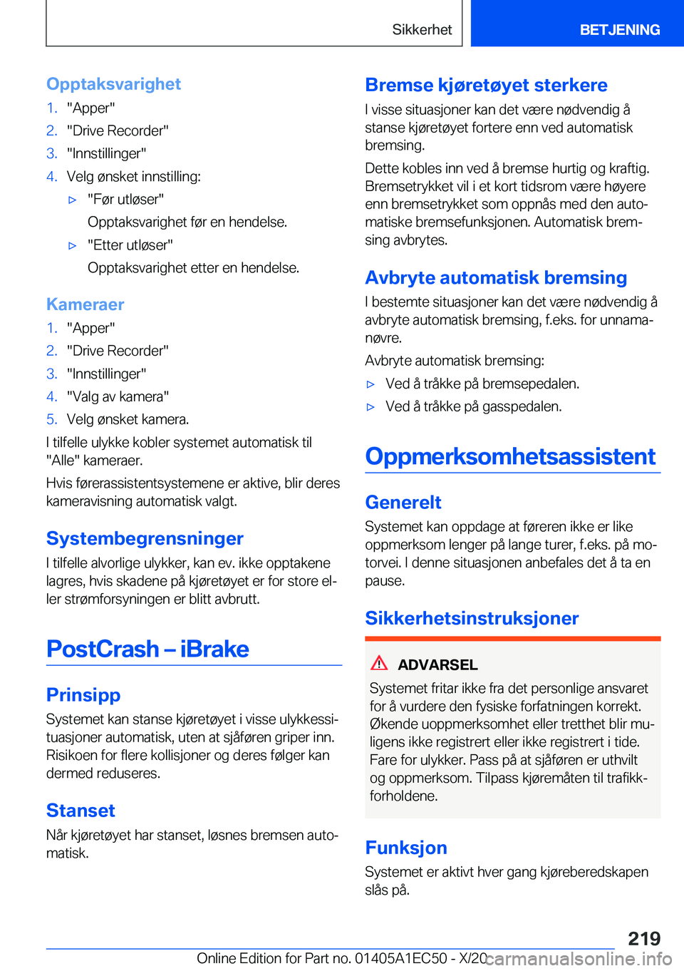 BMW 8 SERIES GRAN COUPE 2021  InstruksjonsbØker (in Norwegian) �O�p�p�t�a�k�s�v�a�r�i�g�h�e�t�1�.��A�p�p�e�r��2�.��D�r�i�v�e��R�e�c�o�r�d�e�r��3�.��I�n�n�s�t�i�l�l�i�n�g�e�r��4�.�V�e�l�g��